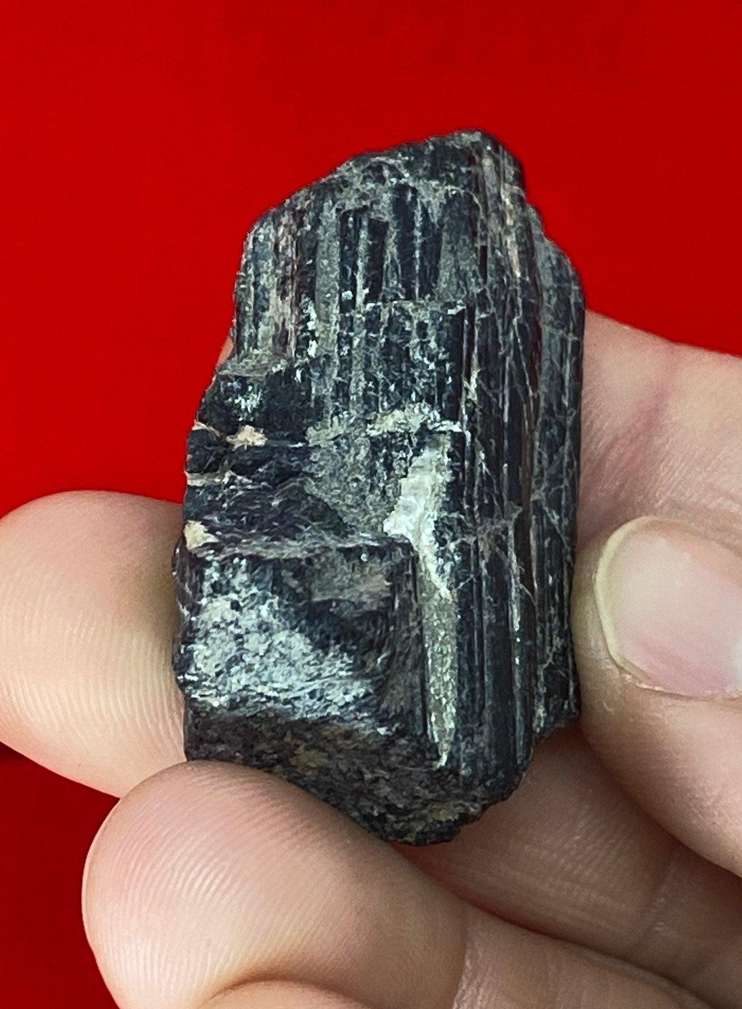 Beautiful High Quality Nigerian Black Tourmaline uncut natural stone, Psychic Protection, Rock Collection, 33.11 grams