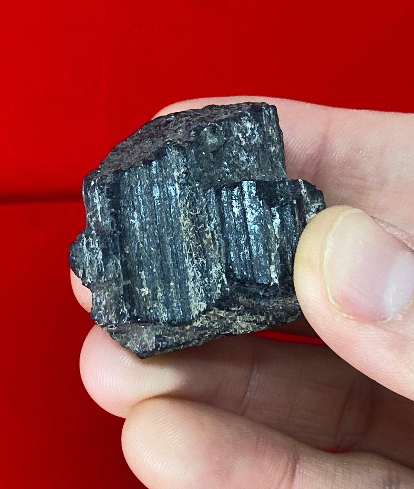 Beautiful High Quality Nigerian Black Tourmaline uncut natural stone, Psychic Protection, Rock Collection, 44.60 grams