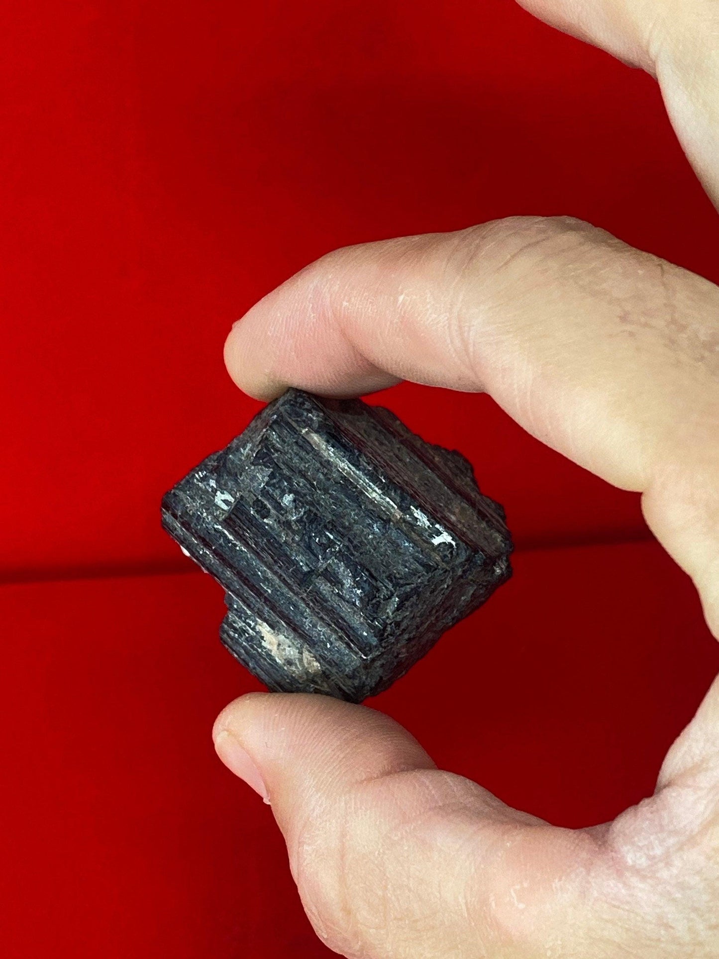 Beautiful High Quality Nigerian Black Tourmaline uncut natural stone, Psychic Protection, Rock Collection, 44.60 grams