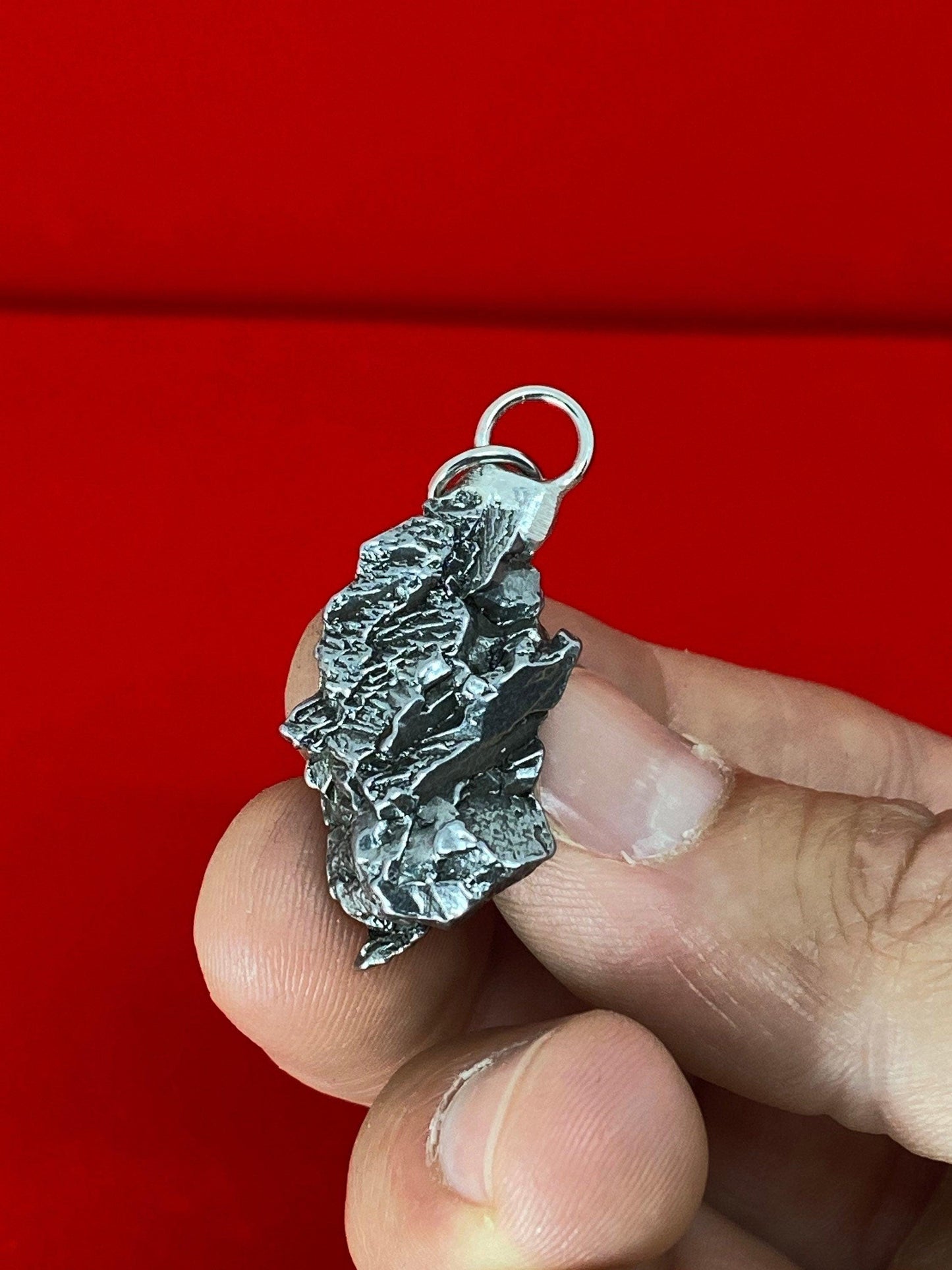 Meteorite Campo del Cielo Pendant 11.62 grams, Beautiful and unique meteorite formation, a gift from the cosmos