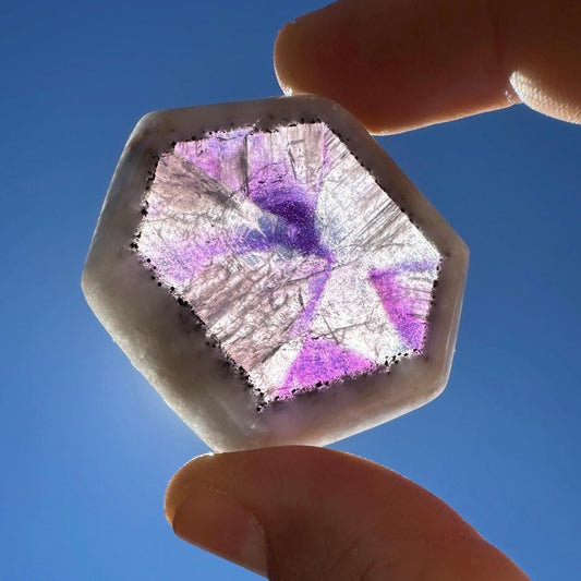 Atomic Amethyst, Trapiche Amethyst, Atomic Amethyst Slice, Amethyst Crystal, Rare Amethyst Crystal, Reiki Healing , Reiki Healing, 18.92g