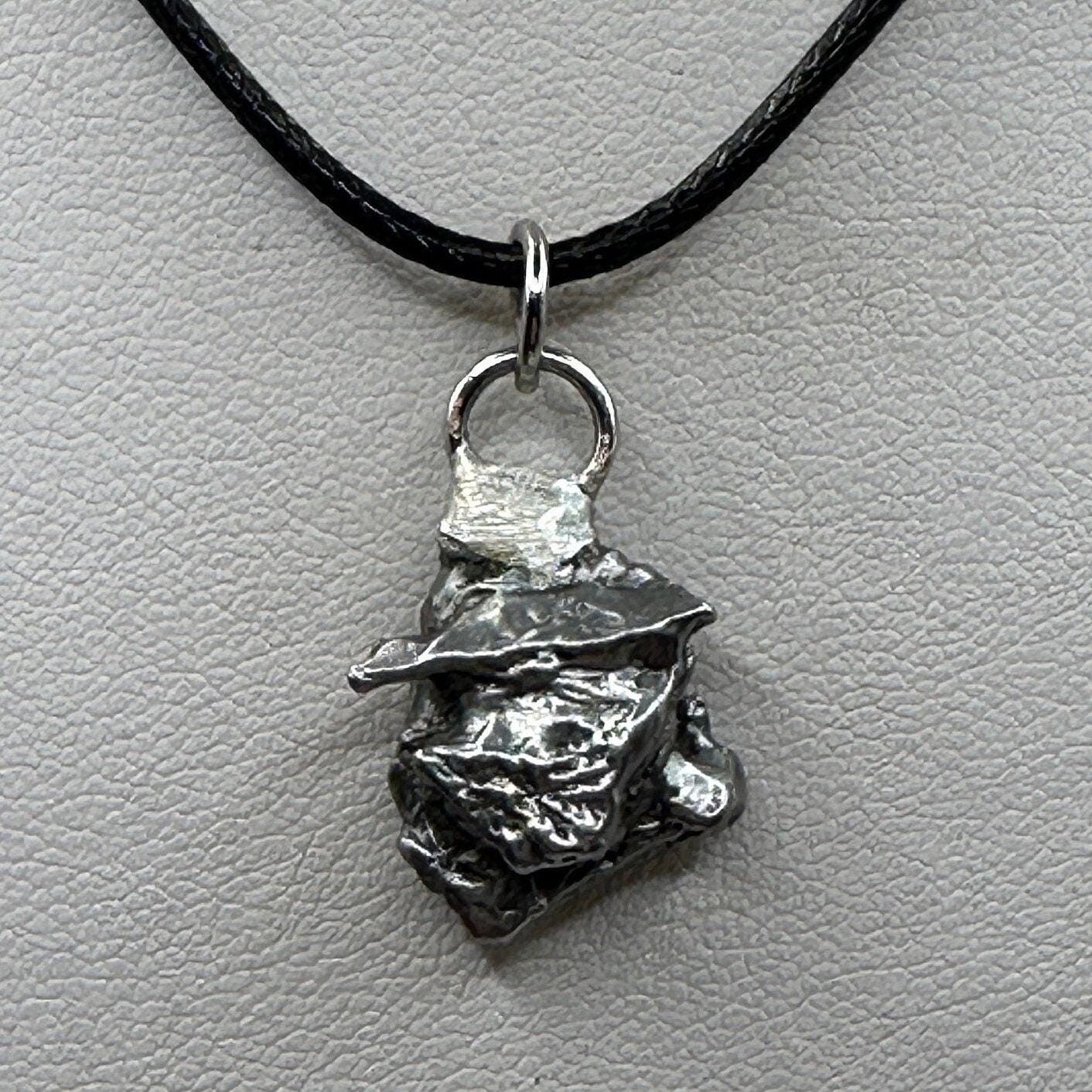 Beautiful Meteorite Campo del Cielo Pendant 5.64 grams, Astronomy Gift, Authentic Meteorite, Meteorite Jewelry, Meteorite Pendant, COA