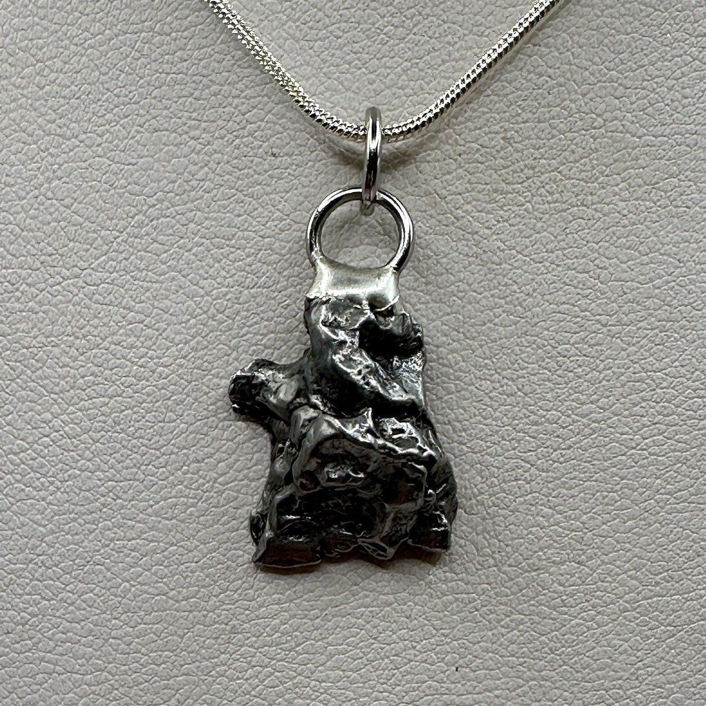 Beautiful Meteorite Campo del Cielo Pendant 5.59 grams, Astronomy Gift, Authentic Meteorite, Meteorite Jewelry, Meteorite Pendant, COA