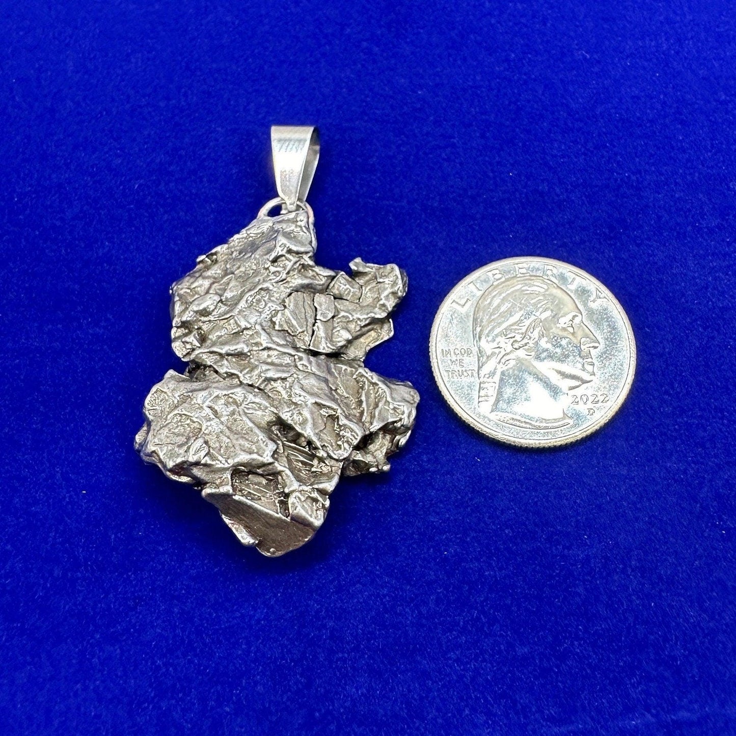 Unique and Rare Campo del Cielo Meteorite Pendant 36.17 grams, Astronomy Gift, Rare Moving Piece, Iron Meteorite, Space Gift, Space