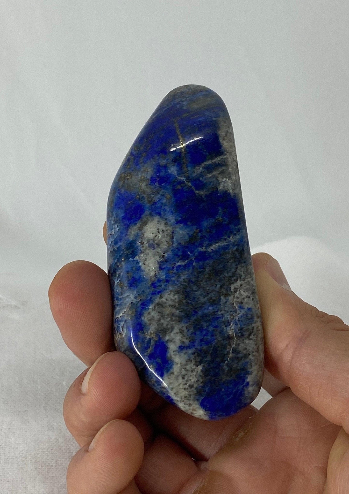 Beautiful High Quality Lapis Lazuli tumbled stone, The perfect addition to any rock collection, 134 grams