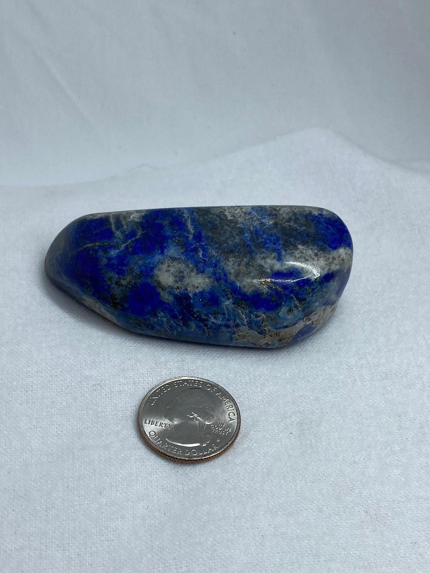 Beautiful High Quality Lapis Lazuli tumbled stone, The perfect addition to any rock collection, 134 grams