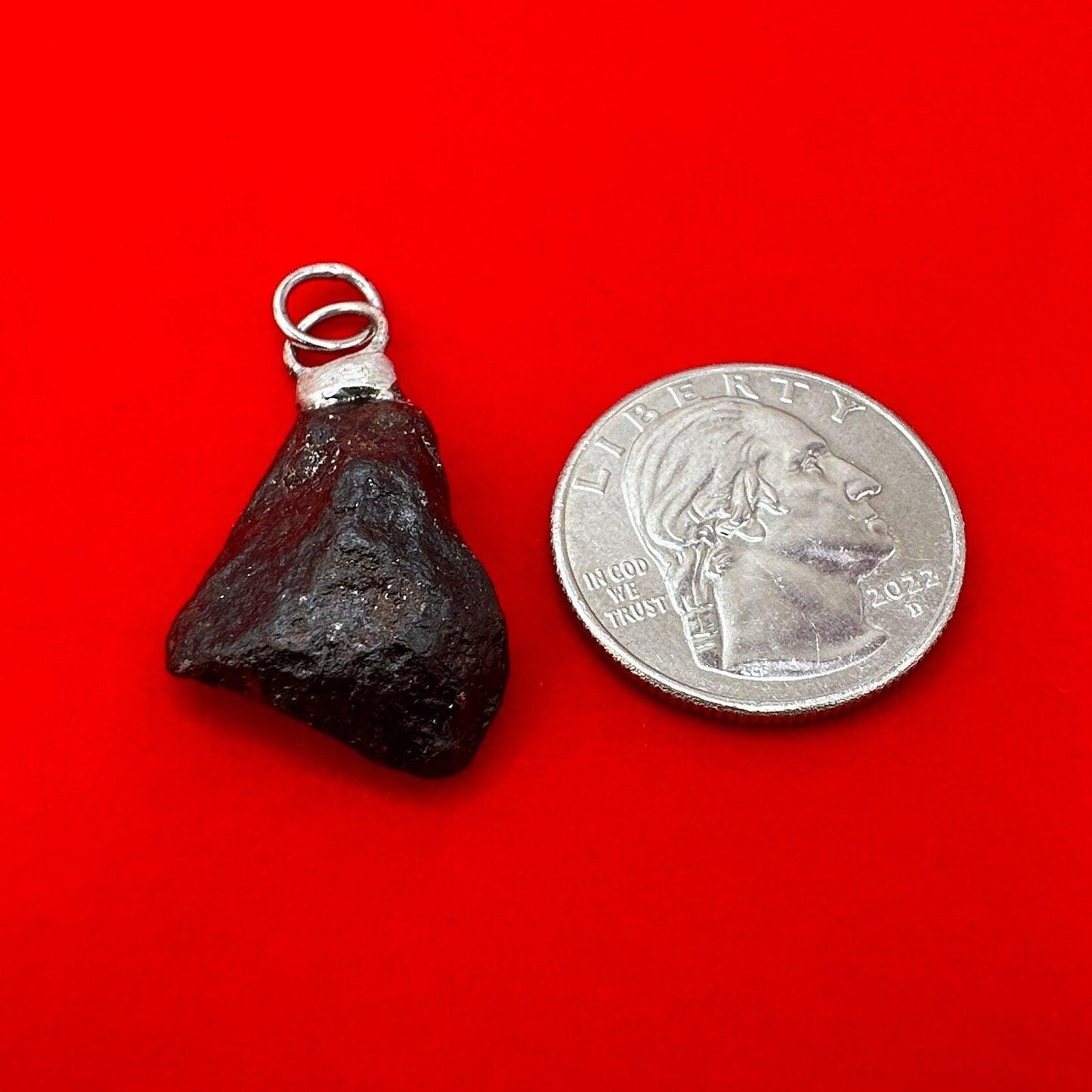 Rare Canyon Diablo Meteorite Pendant 9.32 grams, Beautiful and unique meteorite formation, Astronomy Gift, Space Gift, Iron Meteorite