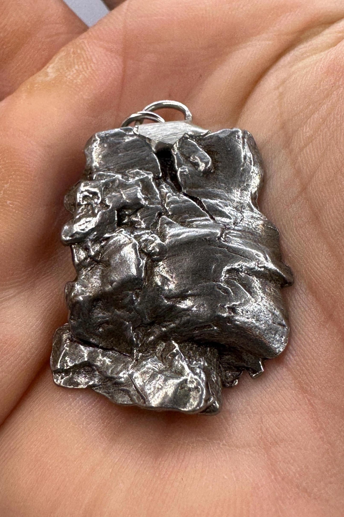 Beautiful Meteorite Campo del Cielo Pendant 20.21 grams, Astronomy Gift, Authentic Meteorite, Meteorite Jewelry, Meteorite Pendant, COA