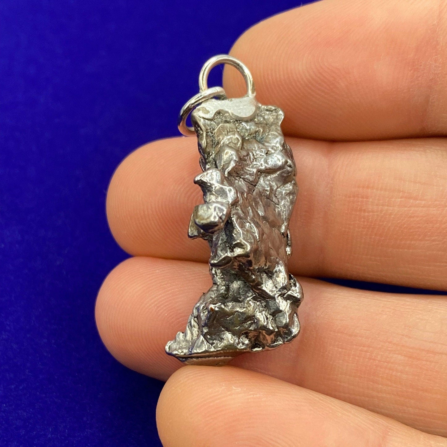 Rare Meteorite Campo del Cielo Pendant 12.27 grams, Abstract, Beautiful and unique meteorite formation, Cosmos, Space Gift, Astronomy Gift