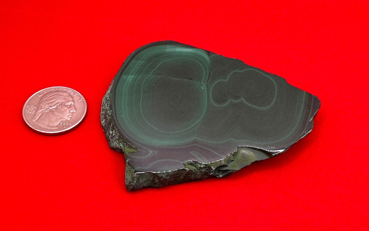 Polished Malachite Slice, High Quality Malachite, Excellent Quality Malachite Slab, Heart Chakra, Protection, Healing Stone, 97.53 grams