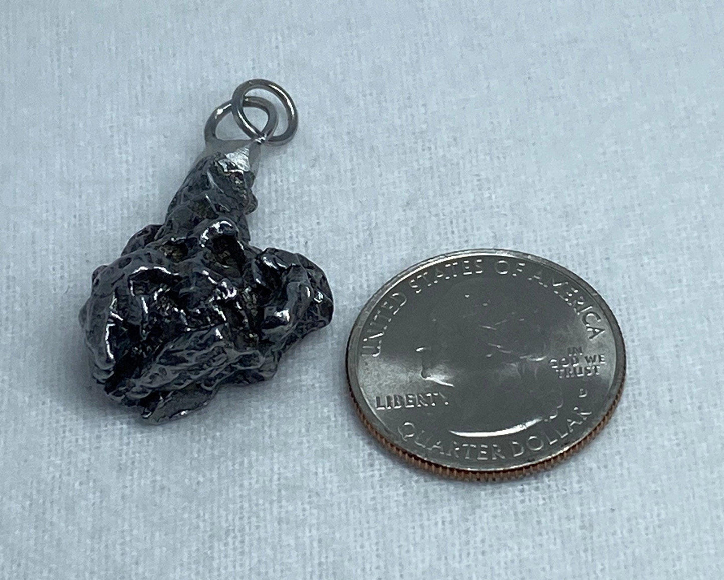 Meteorite Campo del Cielo Nugget Pendant 16.94 grams, unique shape, a gift from the cosmos