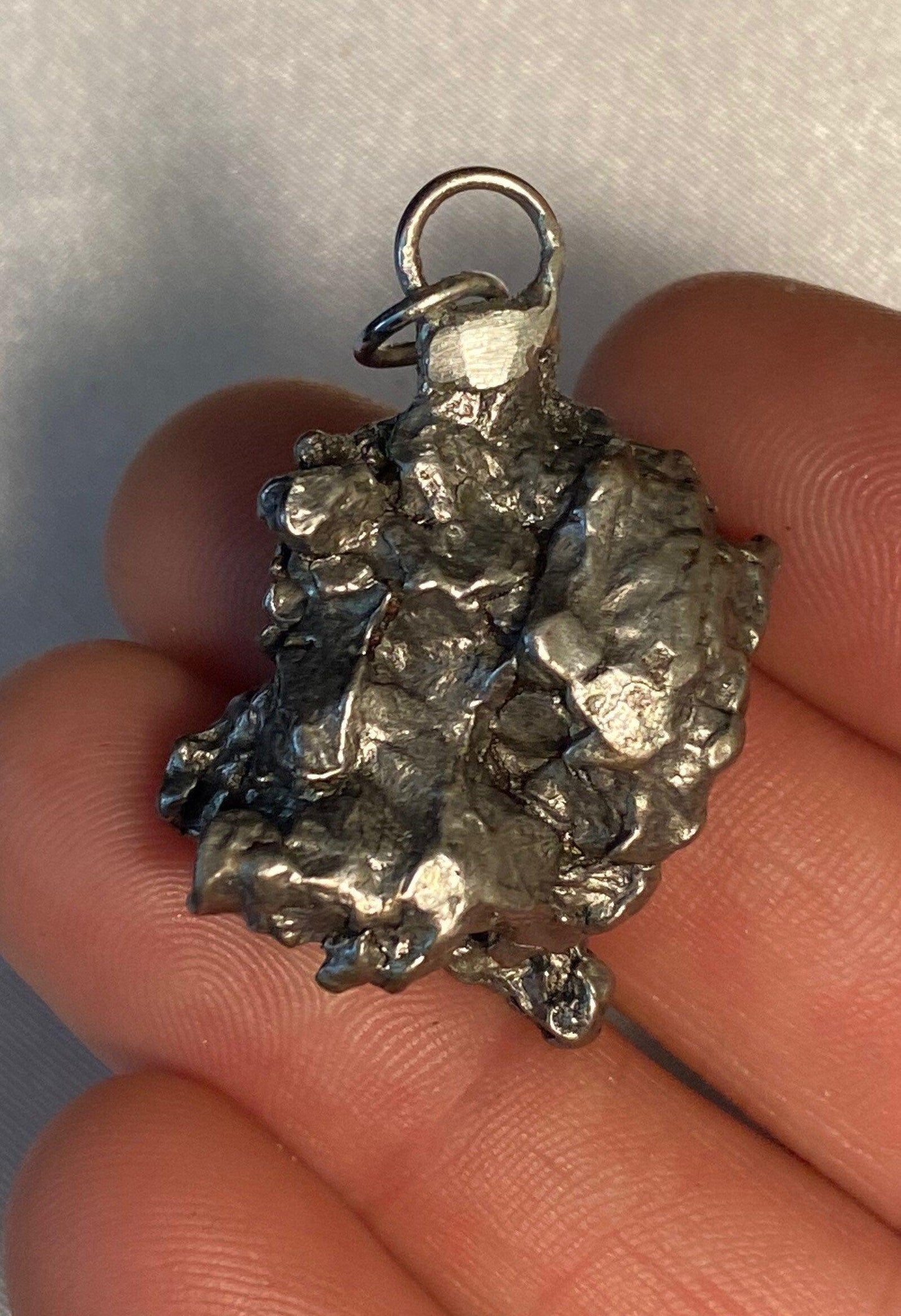 Meteorite Campo del Cielo Nugget Pendant 24.49 grams, unique shape, a gift from the cosmos