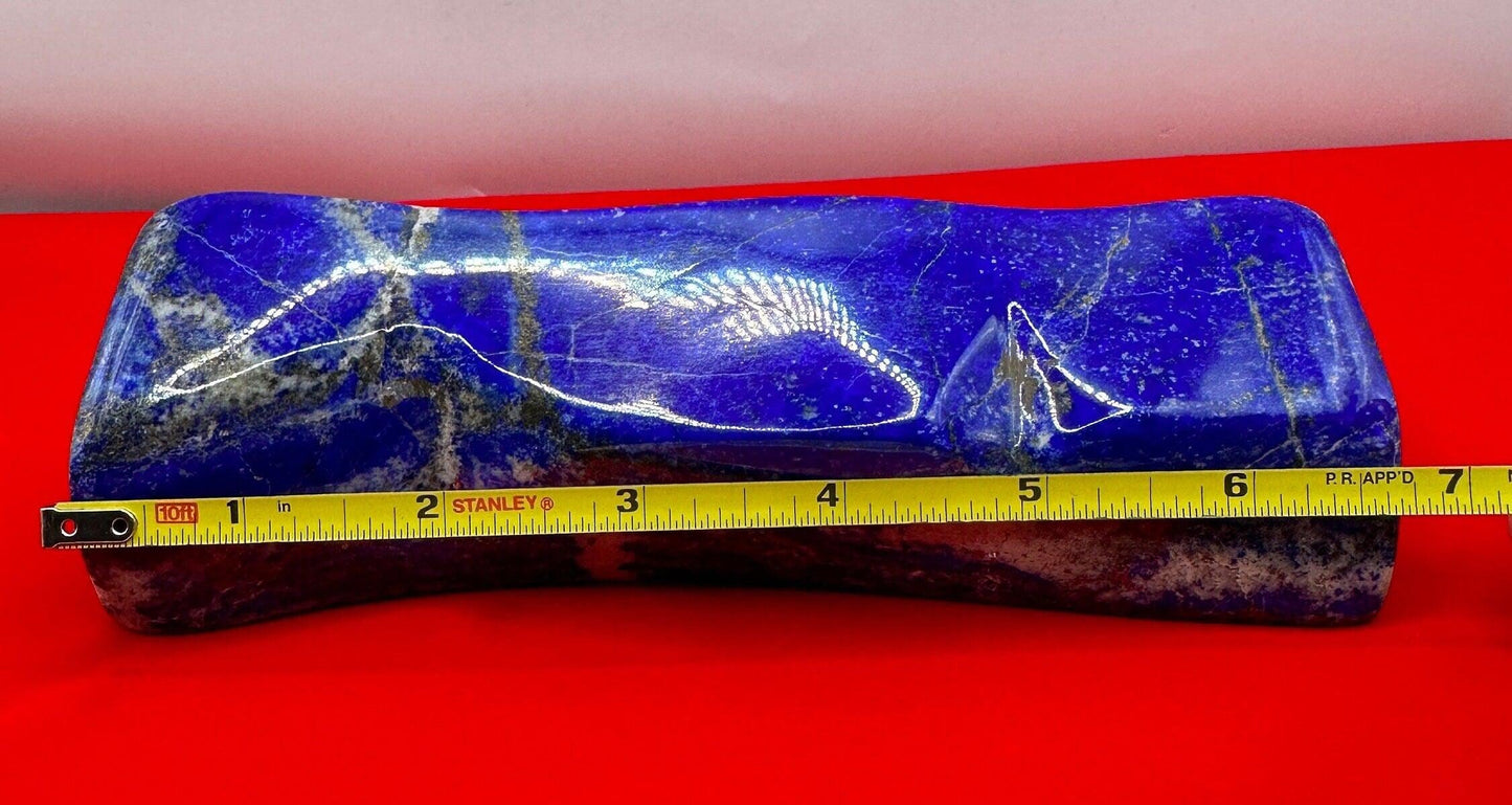 Beautiful High Quality Lapis Lazuli Stone Slab, Rock Collection, Home Decor, Reiki, Throat Chakra, Energy Work, 1 lbs 8.5 ounces