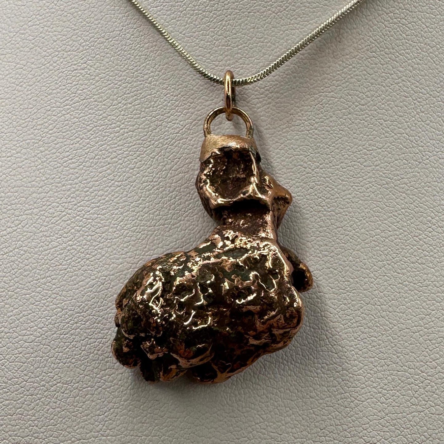 Copper Nugget Pendant, Copper Pendant, Michigan Copper, Michigan Float Copper, Handmade Pendant, Michigan Gift, Copper Jewelry, 21.12 grams