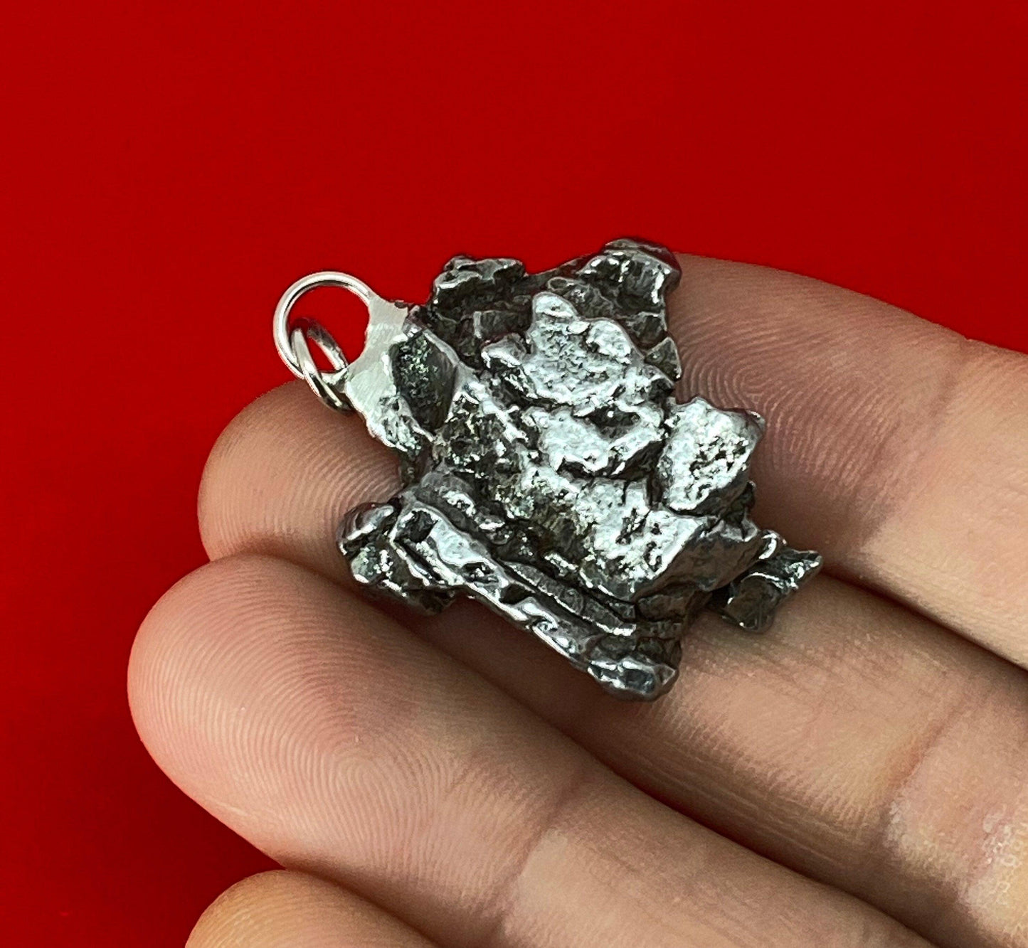 Meteorite Campo del Cielo Pendant 18.67 grams, Beautiful and unique meteorite formation, a gift from the cosmos