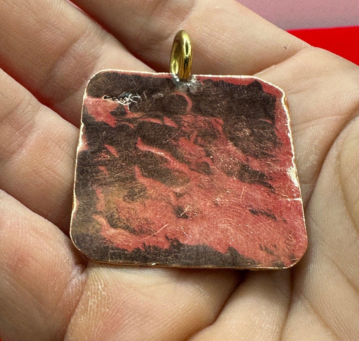 Beautiful Handmade Copper Pendant, Abstract Copper Jewelry, Copper Jewelry, Copper Pendant, Arizona Copper, 11.44 grams