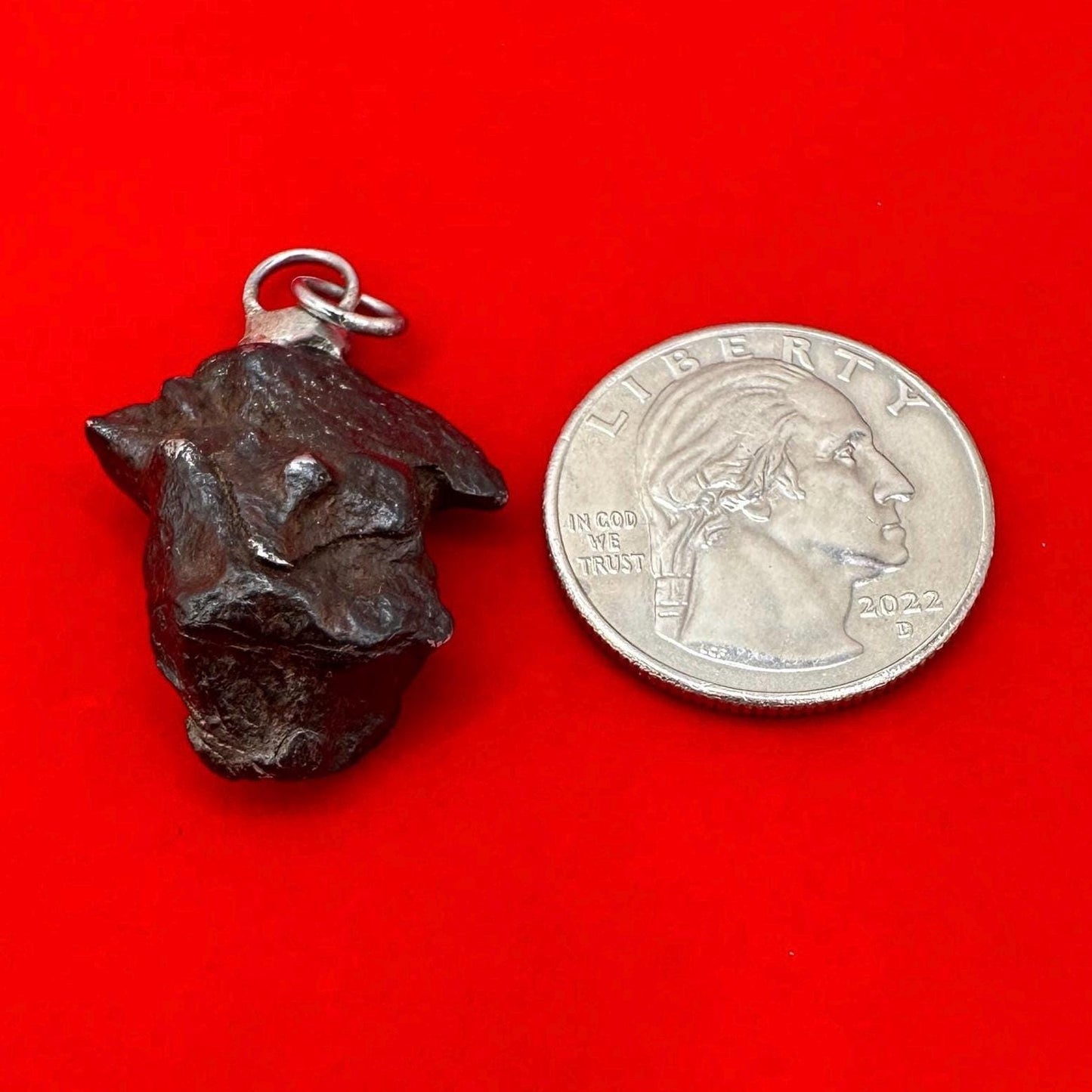 Rare Canyon Diablo Meteorite Pendant 15.51 grams, Beautiful and unique meteorite formation, Astronomy Gift, Space Gift, Iron Meteorite