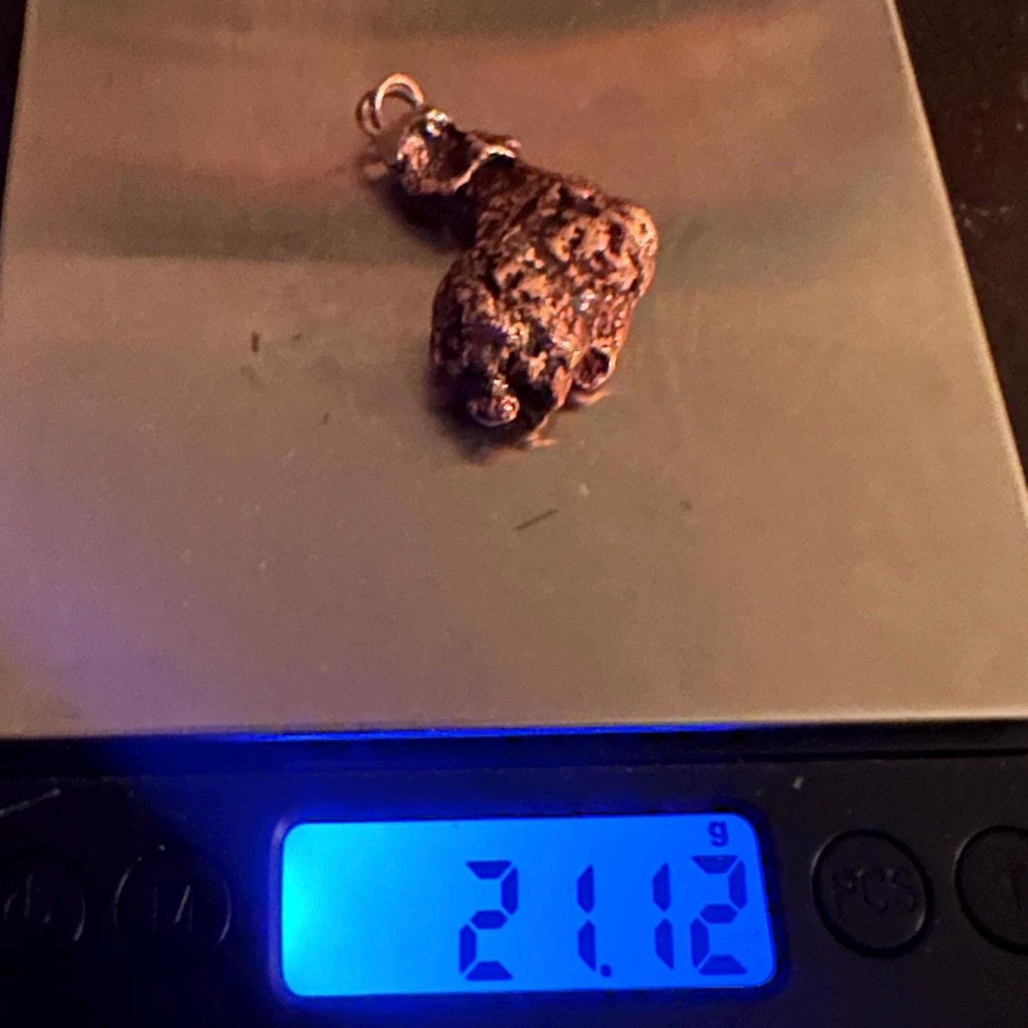 Copper Nugget Pendant, Copper Pendant, Michigan Copper, Michigan Float Copper, Handmade Pendant, Michigan Gift, Copper Jewelry, 21.12 grams