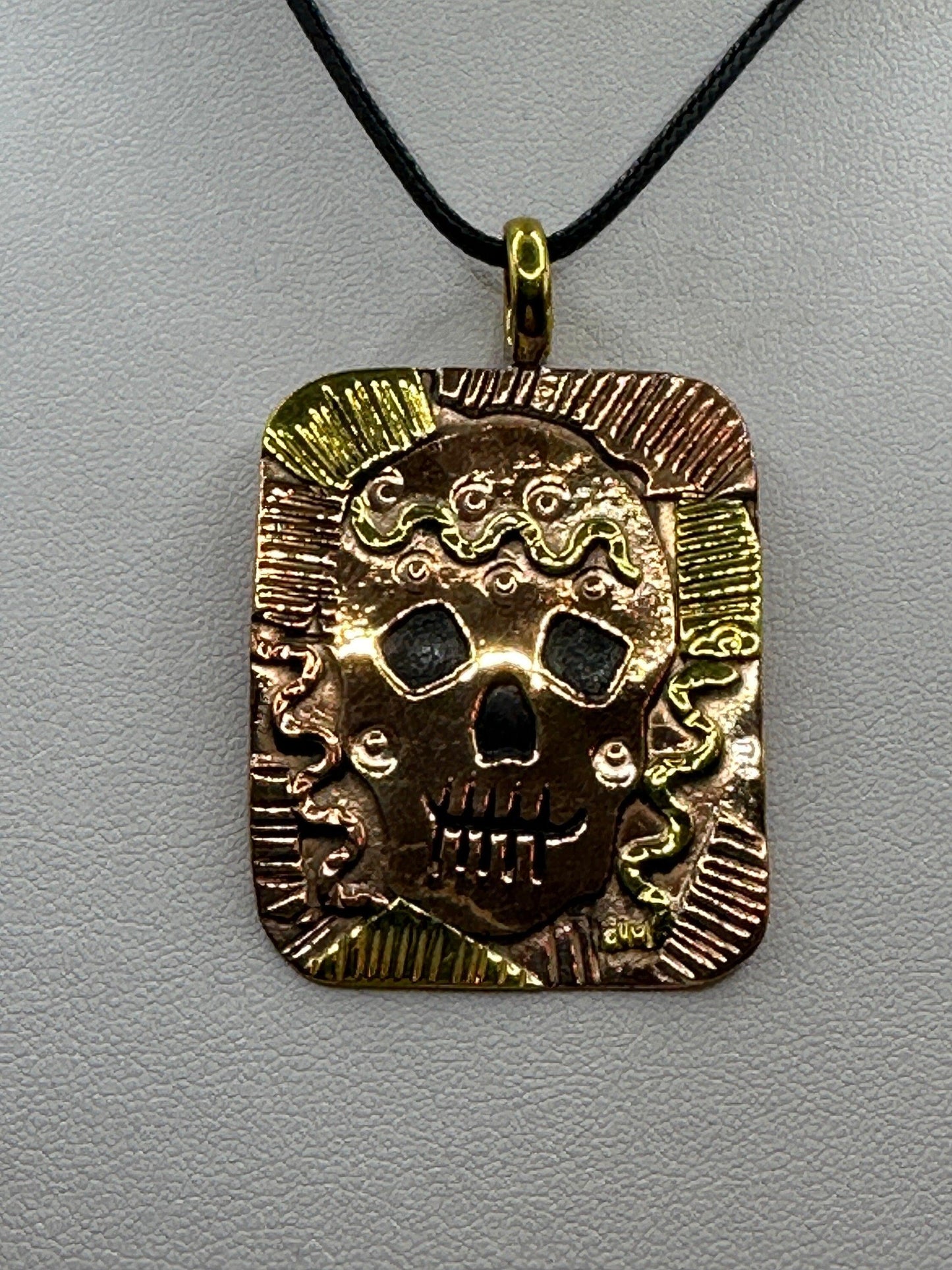 Beautiful Handmade Copper Pendant, Dia De Los Muertos Jewelry, Copper Jewelry, Copper Pendant, Arizona Copper, 10.81 grams