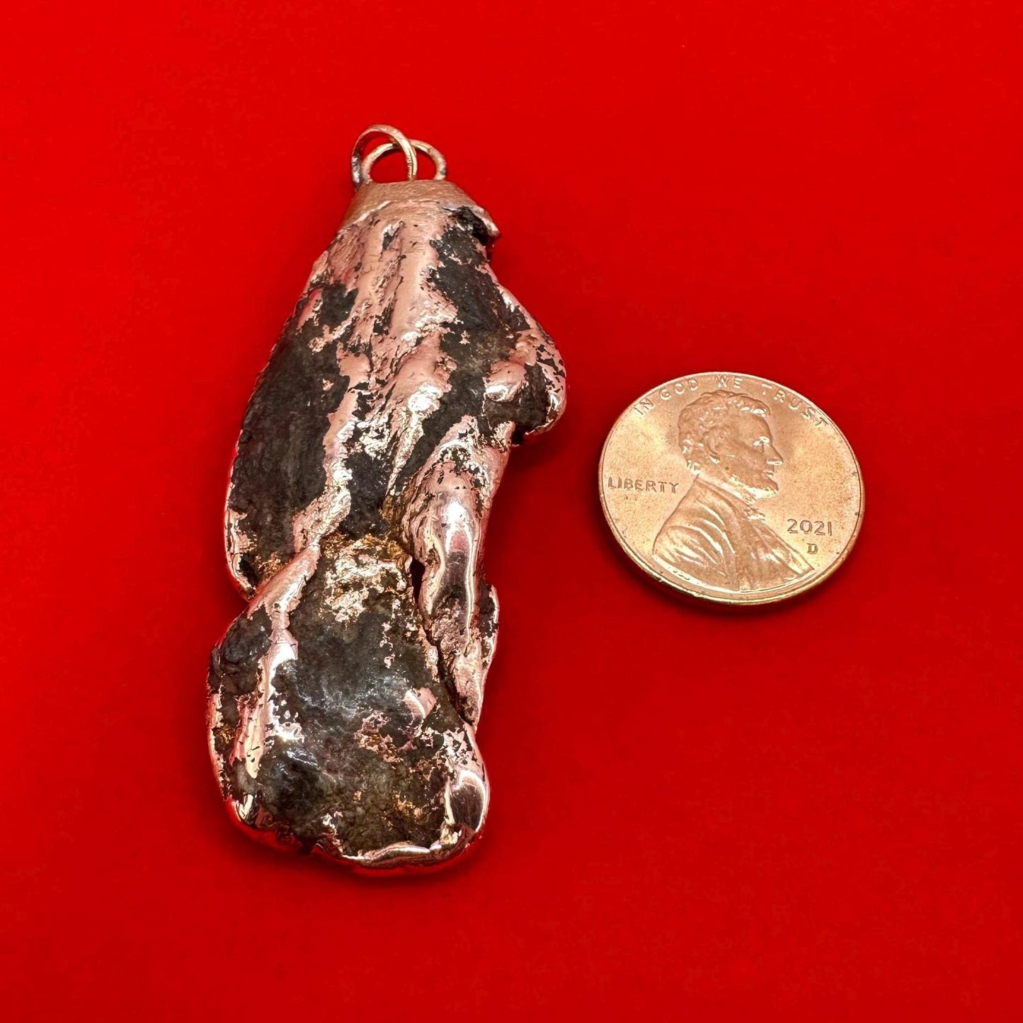 Copper Nugget Pendant, Copper Pendant, Michigan Copper, Michigan Float Copper, Handmade Pendant, Michigan Gift, Copper Jewelry, 27.42 grams