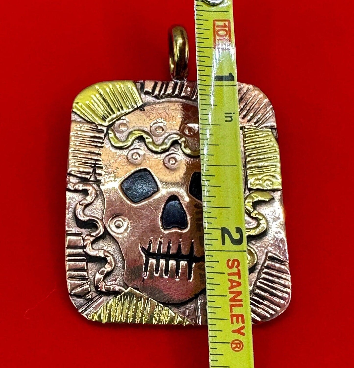 Beautiful Handmade Copper Pendant, Dia De Los Muertos Jewelry, Copper Jewelry, Copper Pendant, Arizona Copper, 10.81 grams