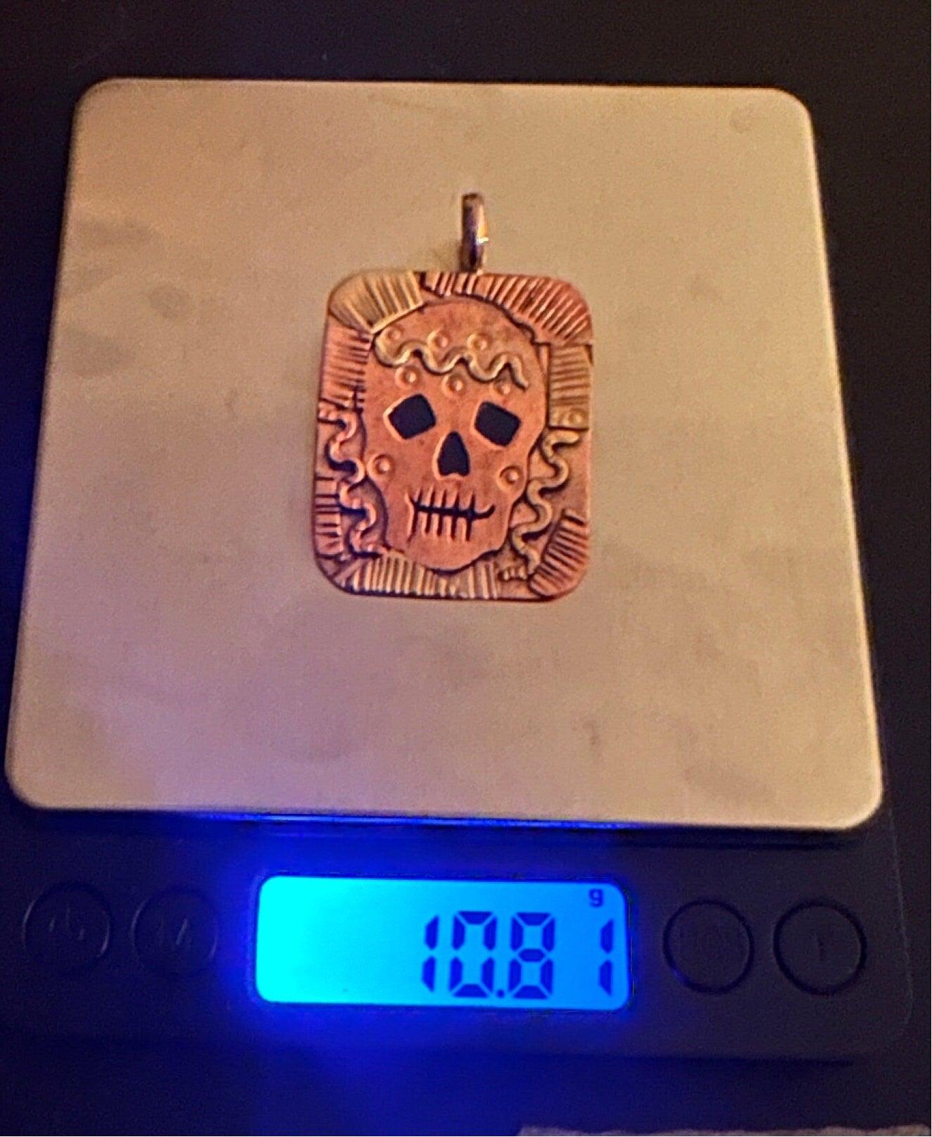 Beautiful Handmade Copper Pendant, Dia De Los Muertos Jewelry, Copper Jewelry, Copper Pendant, Arizona Copper, 10.81 grams