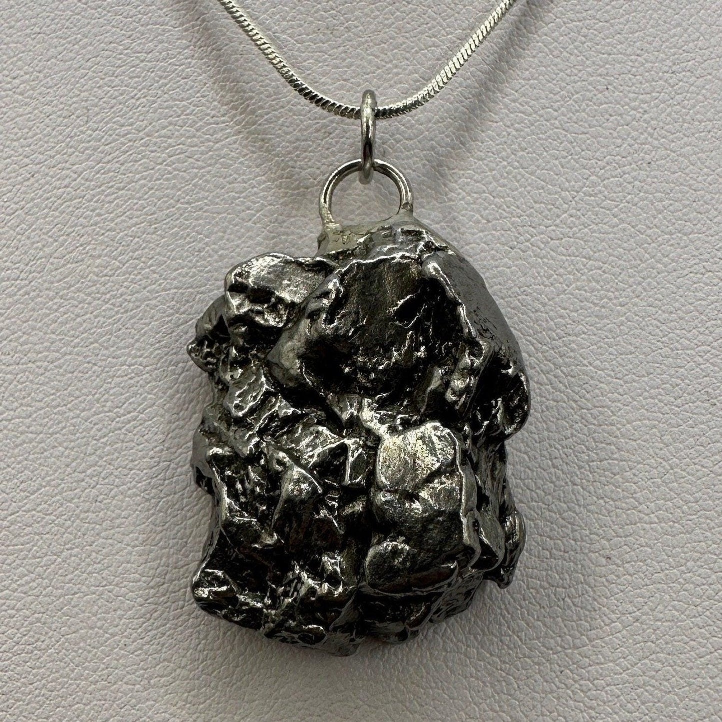 Beautiful Meteorite Campo del Cielo Pendant 37.19 grams, Astronomy Gift, Authentic Meteorite, Meteorite Jewelry, Meteorite Pendant, COA