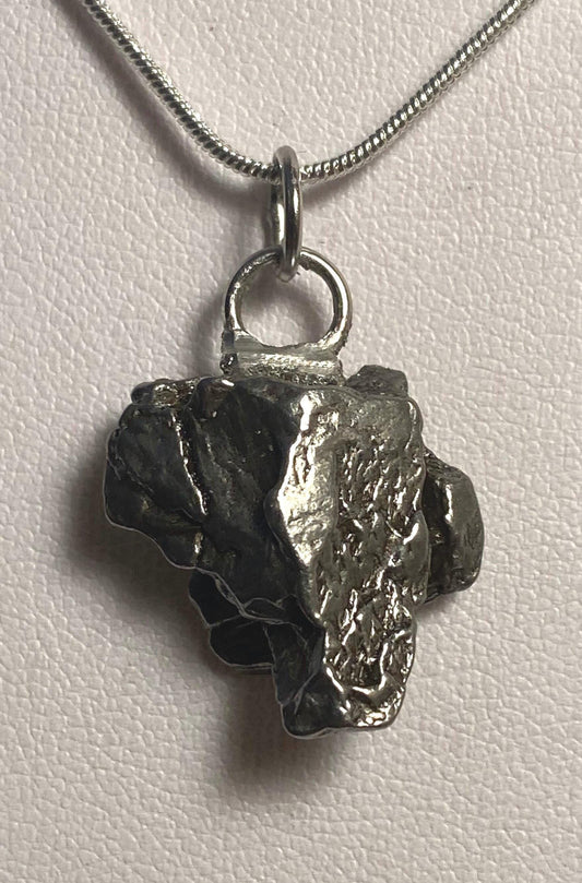 Campo del Cielo Meteorite Pendant 9.92 grams, smooth back, a gift from the cosmos