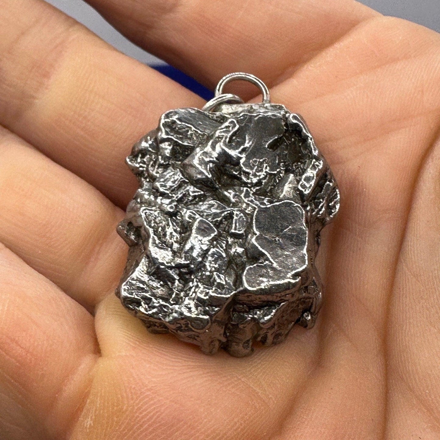 Beautiful Meteorite Campo del Cielo Pendant 37.19 grams, Astronomy Gift, Authentic Meteorite, Meteorite Jewelry, Meteorite Pendant, COA