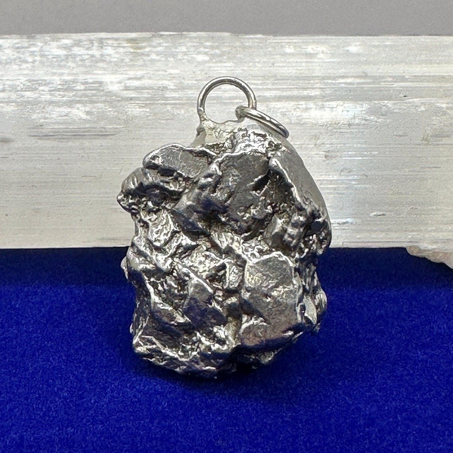 Beautiful Meteorite Campo del Cielo Pendant 37.19 grams, Astronomy Gift, Authentic Meteorite, Meteorite Jewelry, Meteorite Pendant, COA