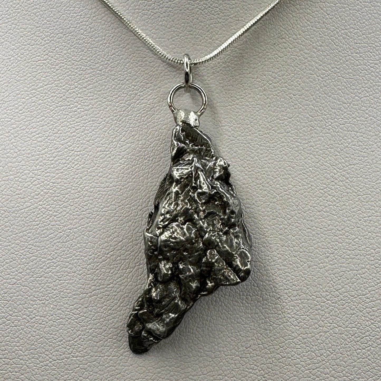 Beautiful Meteorite Campo del Cielo Pendant 17.03 grams, Astronomy Gift, Authentic Meteorite, Meteorite Jewelry, Meteorite Pendant, COA