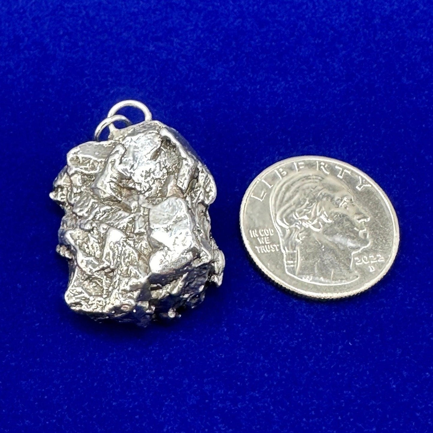 Beautiful Meteorite Campo del Cielo Pendant 37.19 grams, Astronomy Gift, Authentic Meteorite, Meteorite Jewelry, Meteorite Pendant, COA