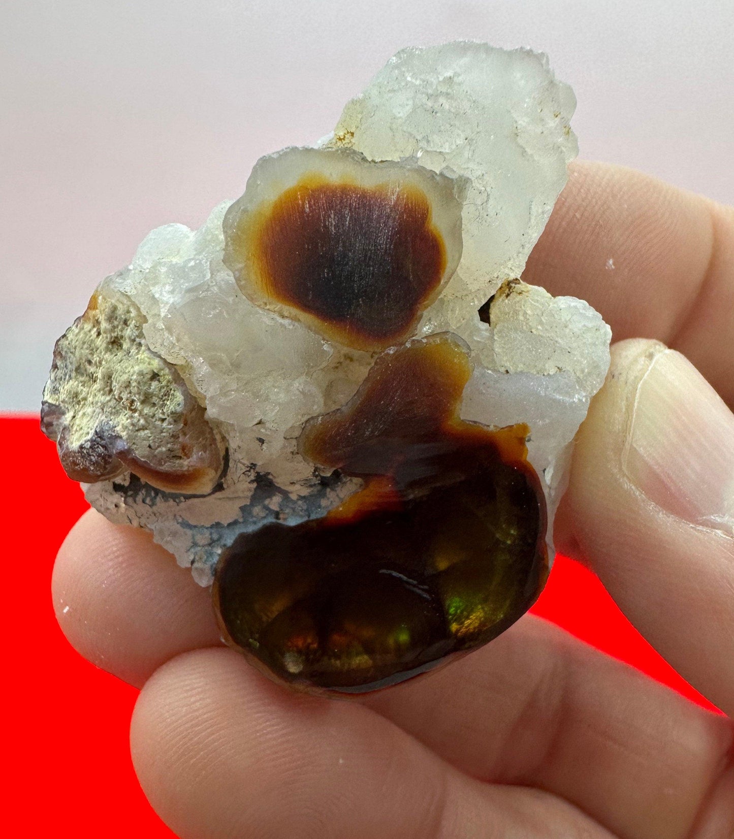 Fire Agate from Mexico, Fire Agate, Green and Red, Sexual Energy, Will Power, Agate, Reiki, 31.88 grams|159.4 carats