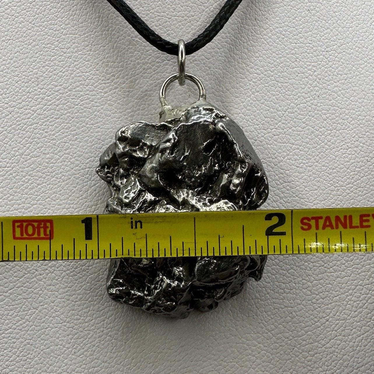 Beautiful Meteorite Campo del Cielo Pendant 37.19 grams, Astronomy Gift, Authentic Meteorite, Meteorite Jewelry, Meteorite Pendant, COA