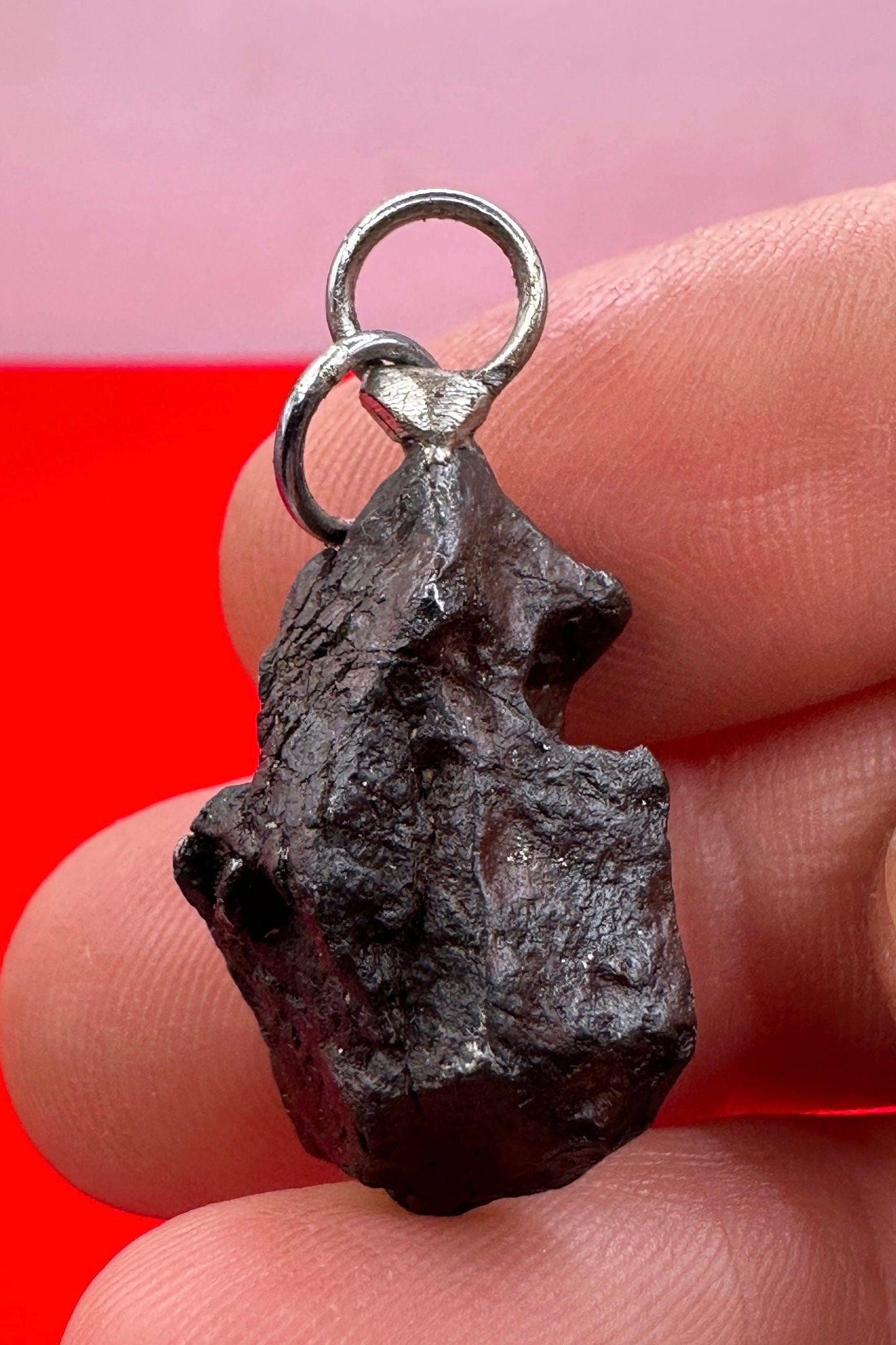 Rare Canyon Diablo Meteorite Pendant 9.74 grams, Beautiful and unique meteorite formation, Astronomy Gift, Space Gift, Iron Meteorite