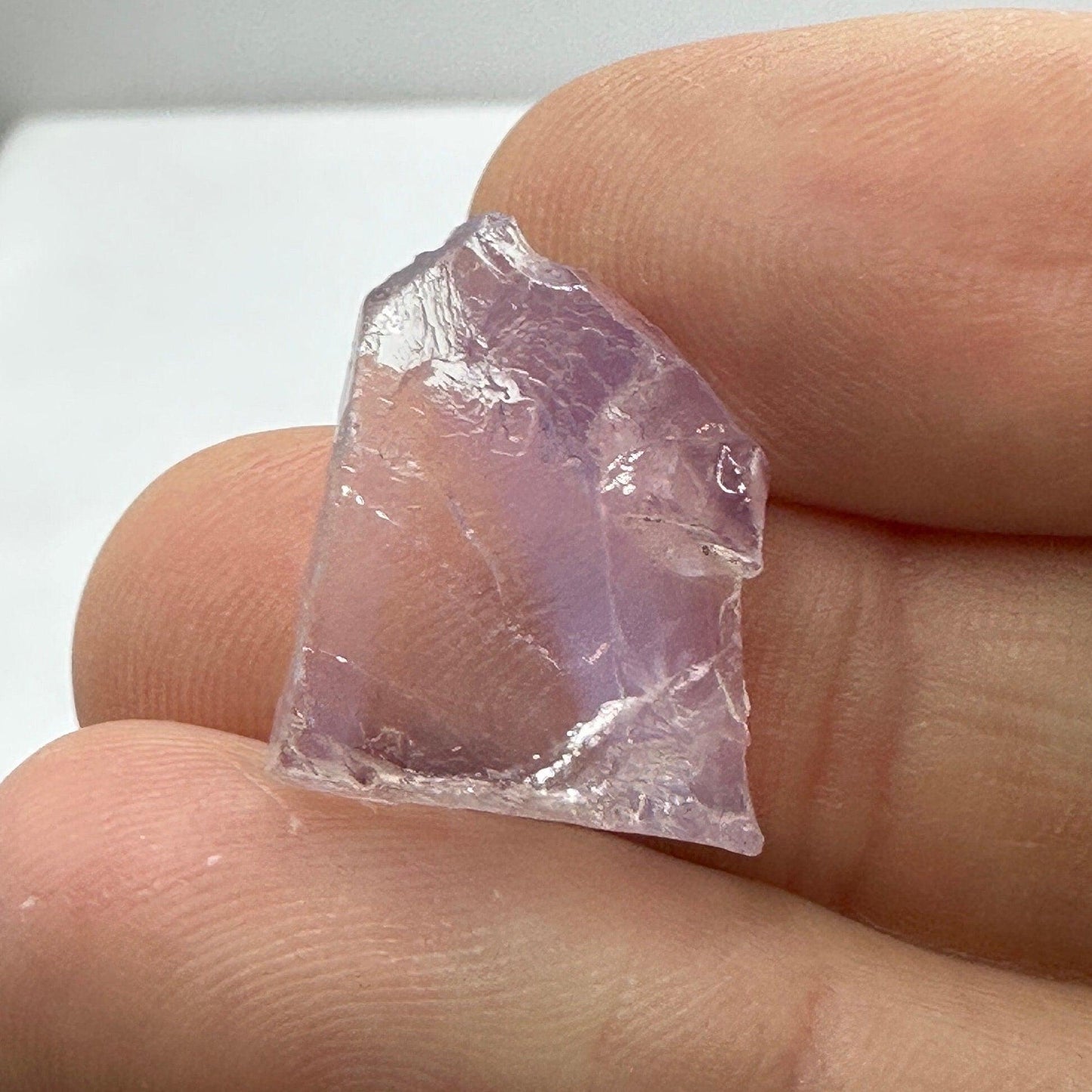 Lavender Moon Quartz, Beautiful and Rare Crystal, Brazilian Crystal, Pink, Aluminum and Dumortierite Inclusions, Natural Raw, 2.57 grams