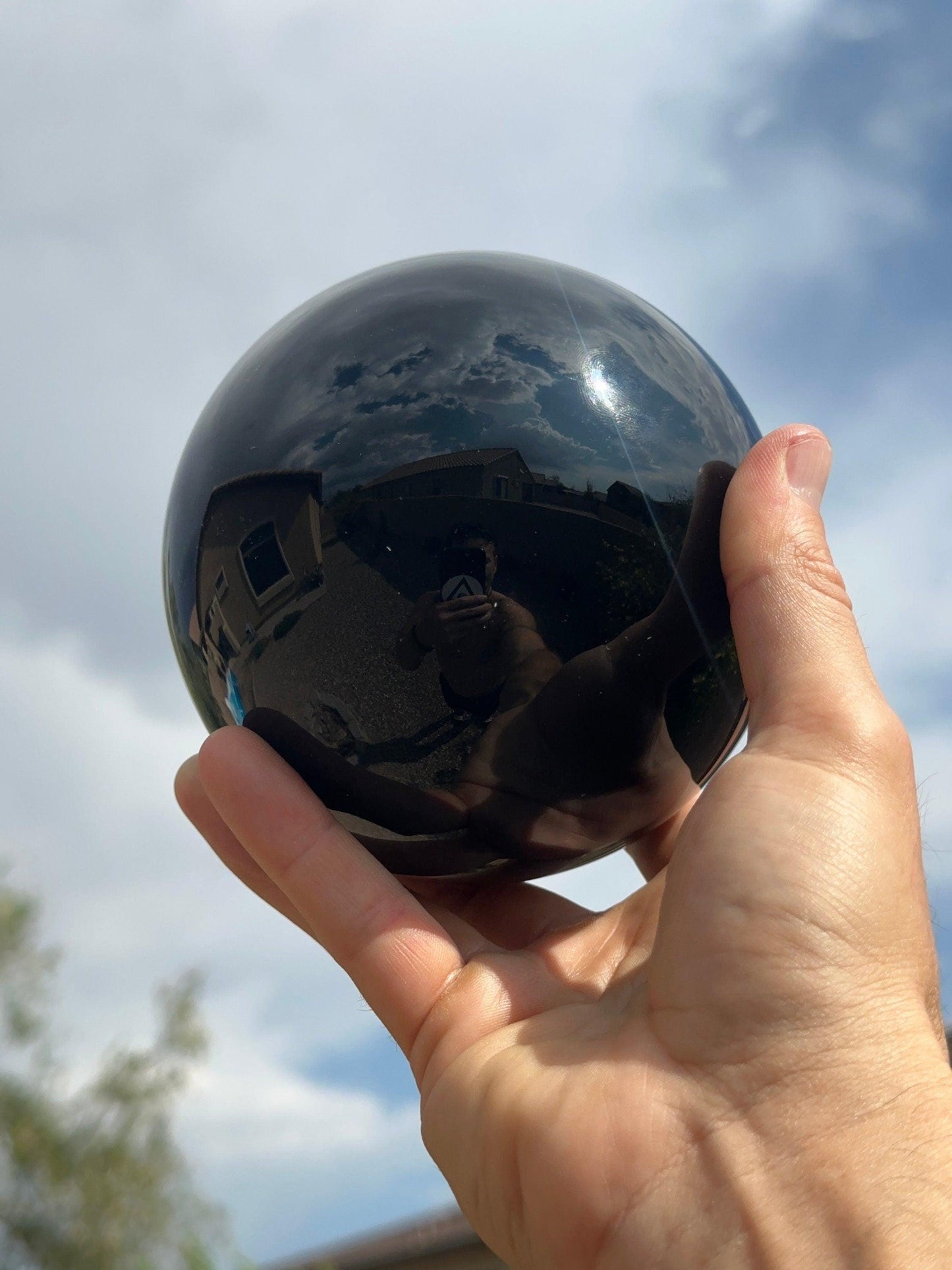 Obsidian Sphere, Polished Obsidian, Crystal Sphere, Obsidian, Energy work, Protection, Reiki Energy, Dragon Glass, 4 lbs 10.2 ounces