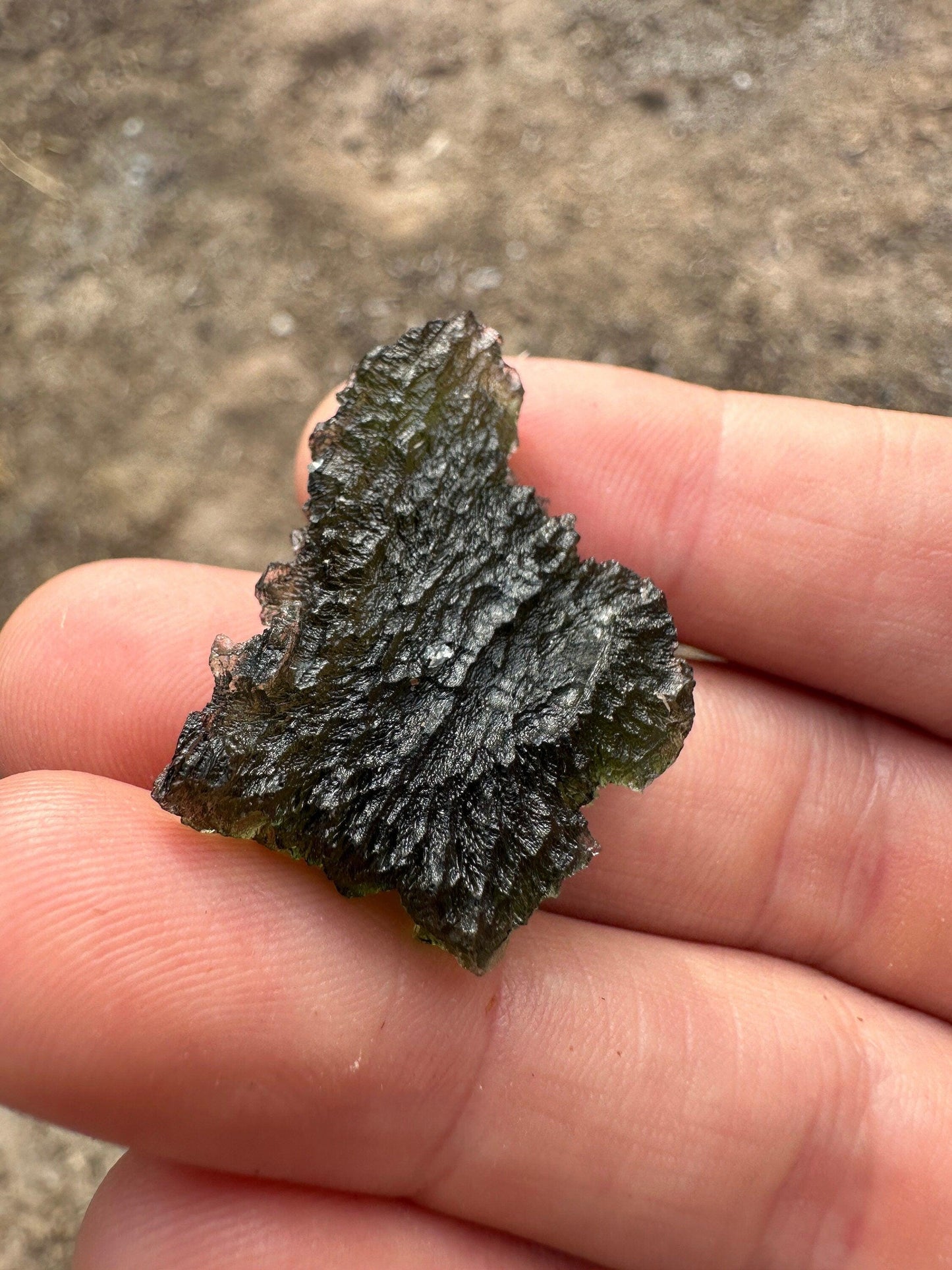 Moldavite Tektite Specimen, Authentic Moldavite, Transformation, Manifestation, Reiki, Authentic Moldavite Specimen, 7.40 grams|37 carats