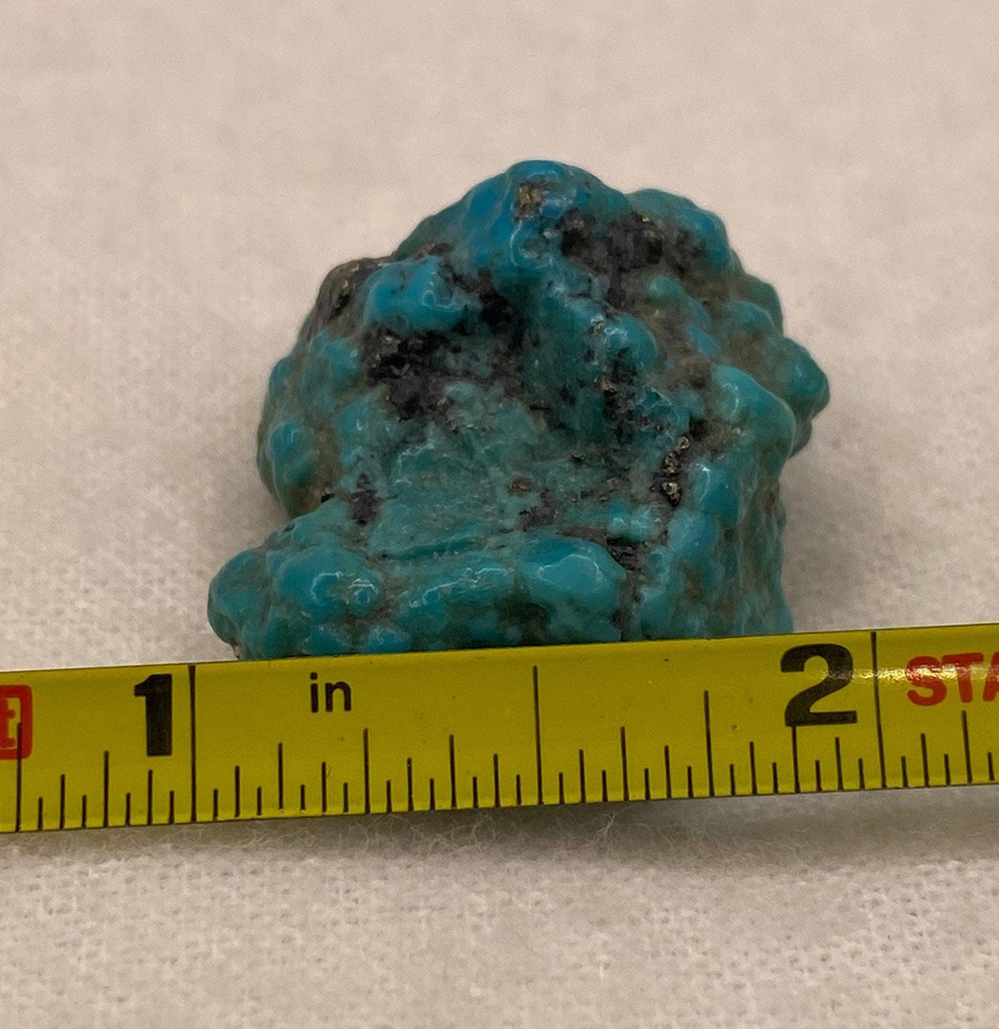 Beautiful High Quality Kingman Turquoise, Nugget, Ithaca Peak, Rock Collection, Reiki, Pyrite, Arizona Turquoise, 12.45 grams|62.25 carats