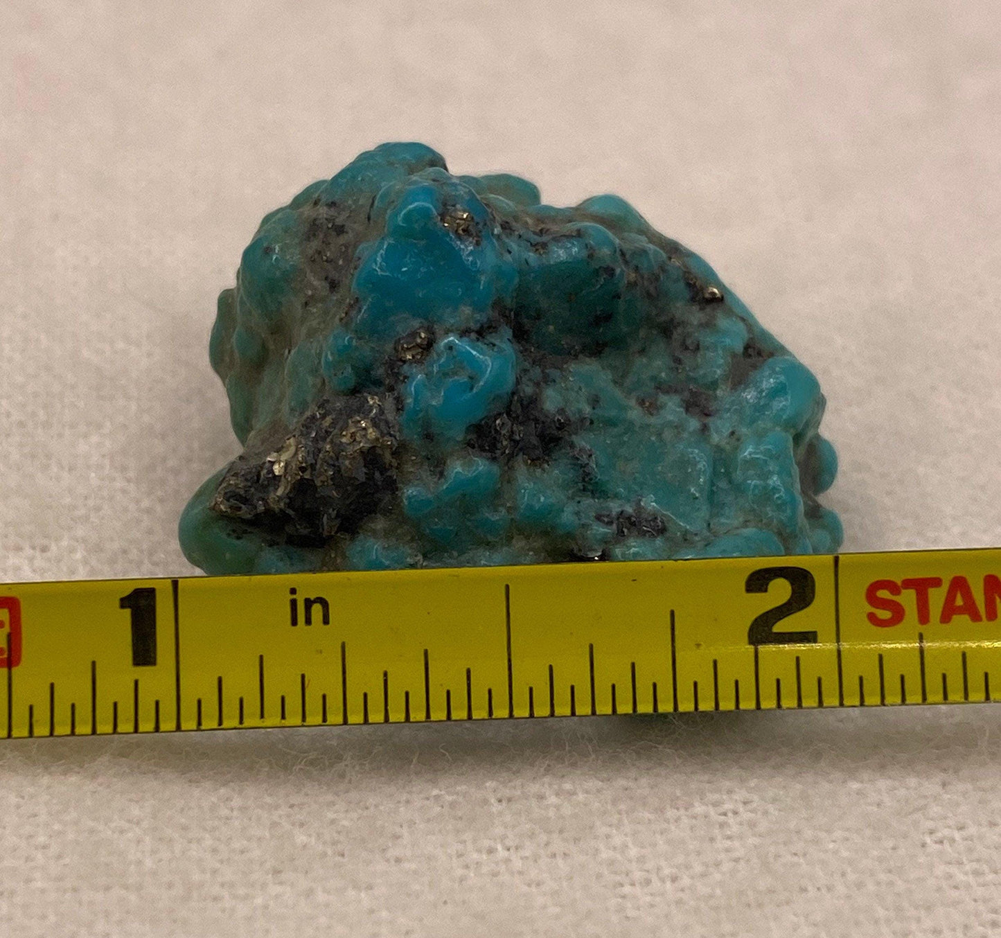 Beautiful High Quality Kingman Turquoise, Nugget, Ithaca Peak, Rock Collection, Reiki, Pyrite, Arizona Turquoise, 12.45 grams|62.25 carats