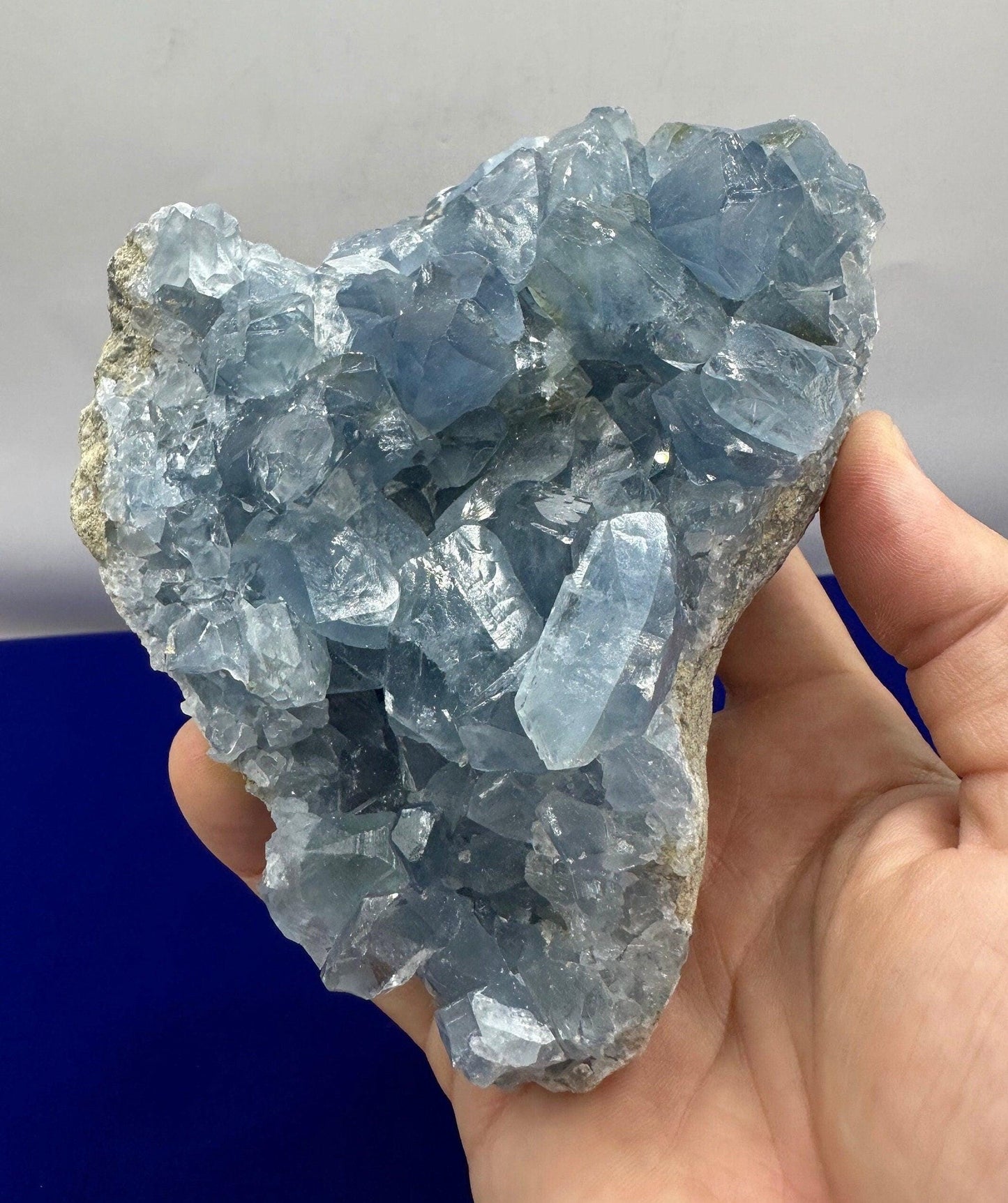 Beautiful Celestite Crystal Cluster, Natural Celestite Crystal Formation, Home Decor, Crystal Collection, Madagascar Celestite, 2 lbs 5.8 oz