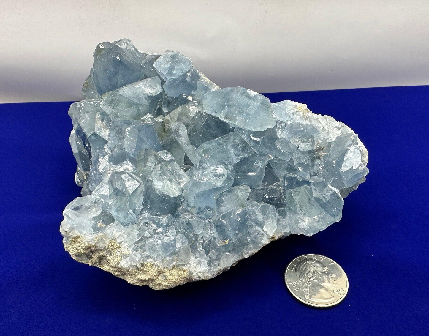 Beautiful Celestite Crystal Cluster, Natural Celestite Crystal Formation, Home Decor, Crystal Collection, Madagascar Celestite, 2 lbs 5.8 oz