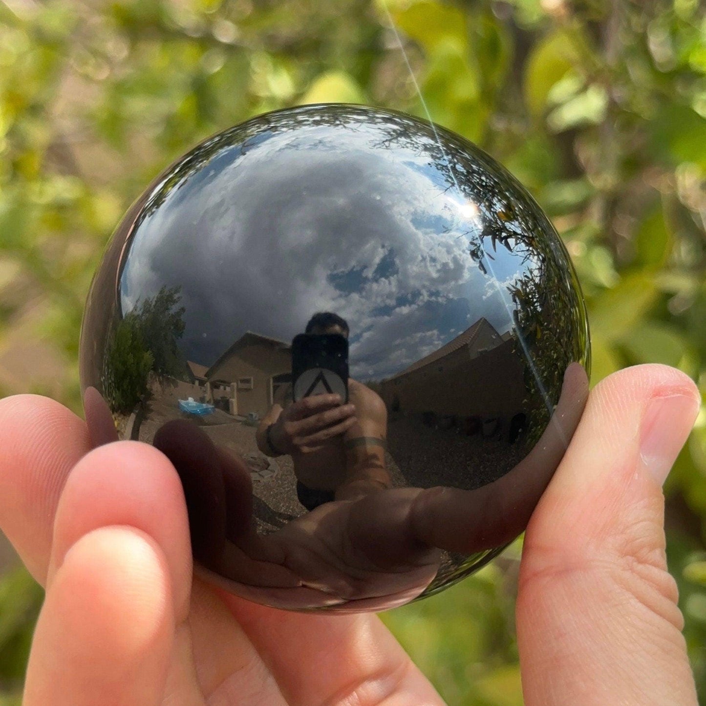 Obsidian Sphere, Polished Obsidian, Crystal Sphere, Obsidian, Energy work, Protection, Reiki Energy, Dragon Glass, 12.8 ounces