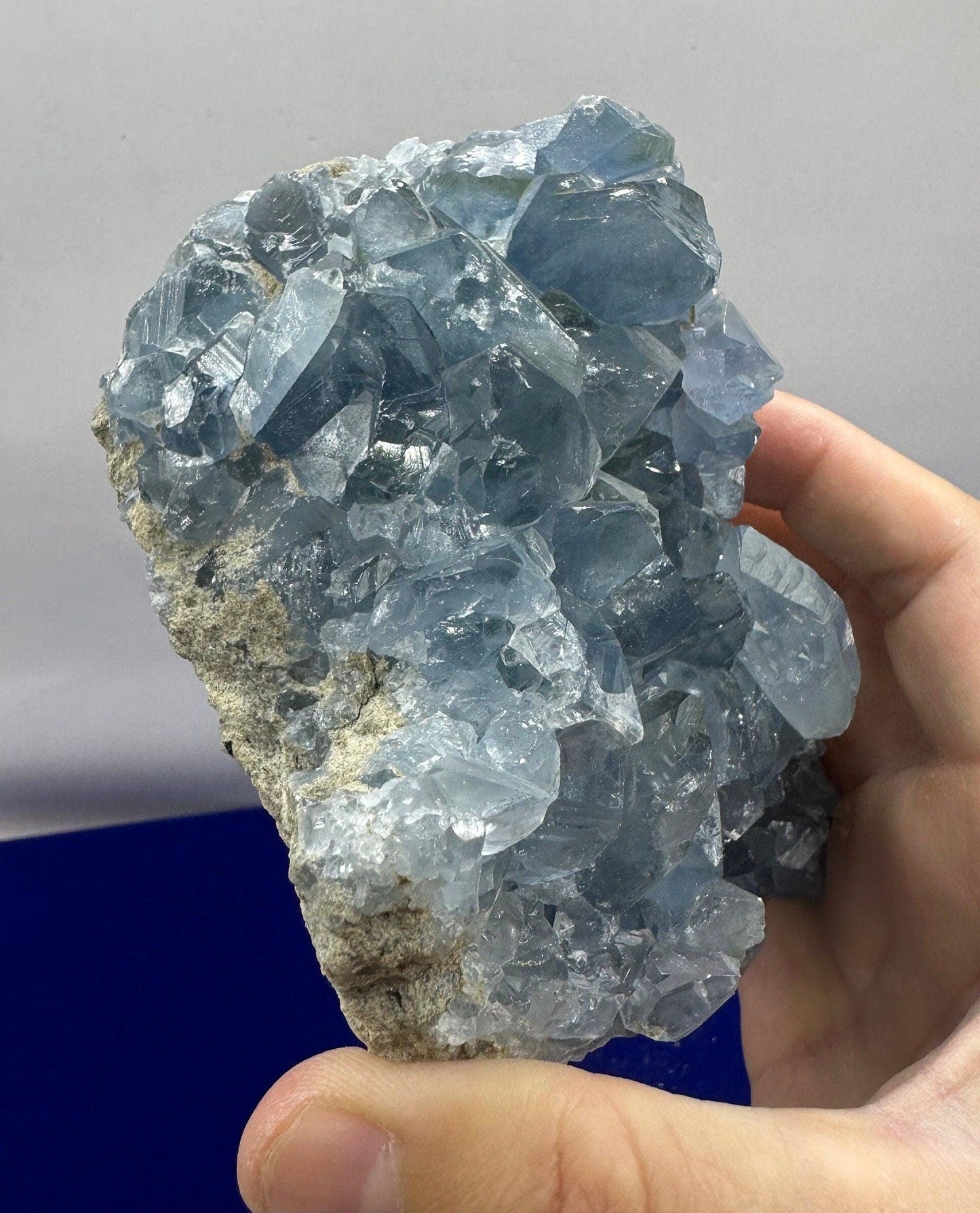 Beautiful Celestite Crystal Cluster, Natural Celestite Crystal Formation, Home Decor, Crystal Collection, Madagascar Celestite, 2 lbs 5.8 oz