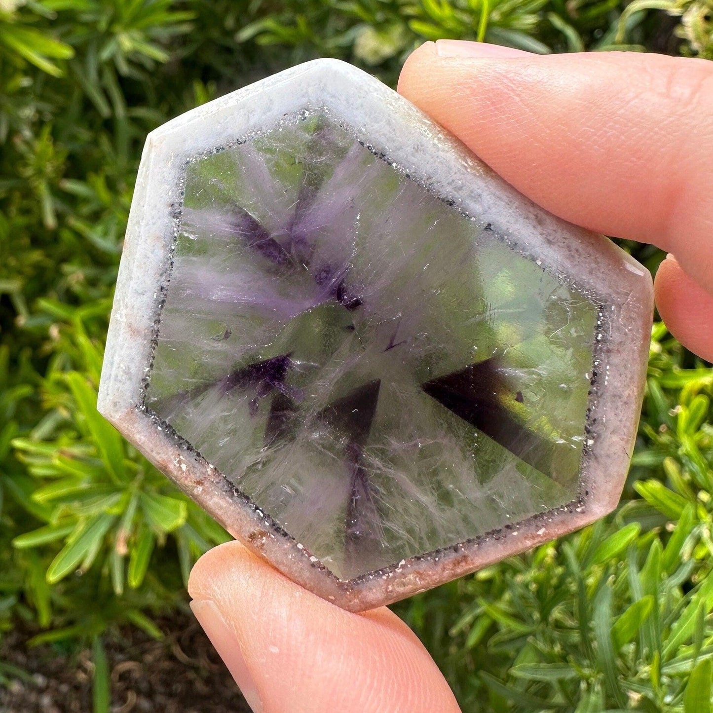 Atomic Amethyst, Trapiche Amethyst, Atomic Amethyst Slice, Amethyst Crystal, Rare Amethyst Crystal, Reiki Healing , Reiki Healing, 20.88g