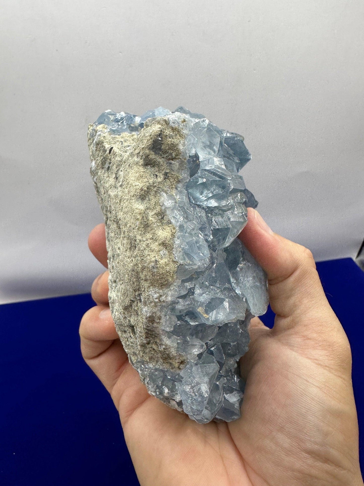 Beautiful Celestite Crystal Cluster, Natural Celestite Crystal Formation, Home Decor, Crystal Collection, Madagascar Celestite, 2 lbs 5.8 oz