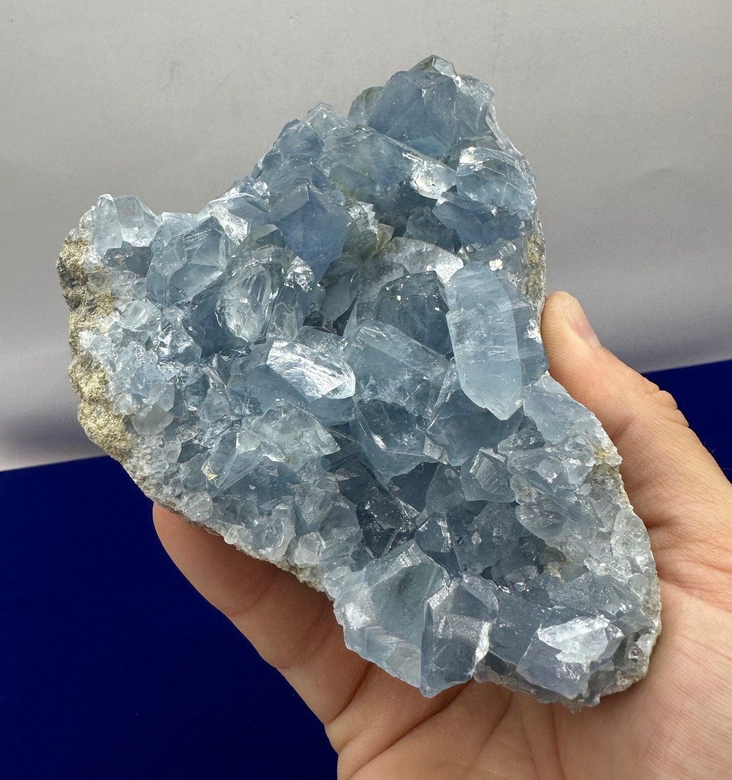 Beautiful Celestite Crystal Cluster, Natural Celestite Crystal Formation, Home Decor, Crystal Collection, Madagascar Celestite, 2 lbs 5.8 oz