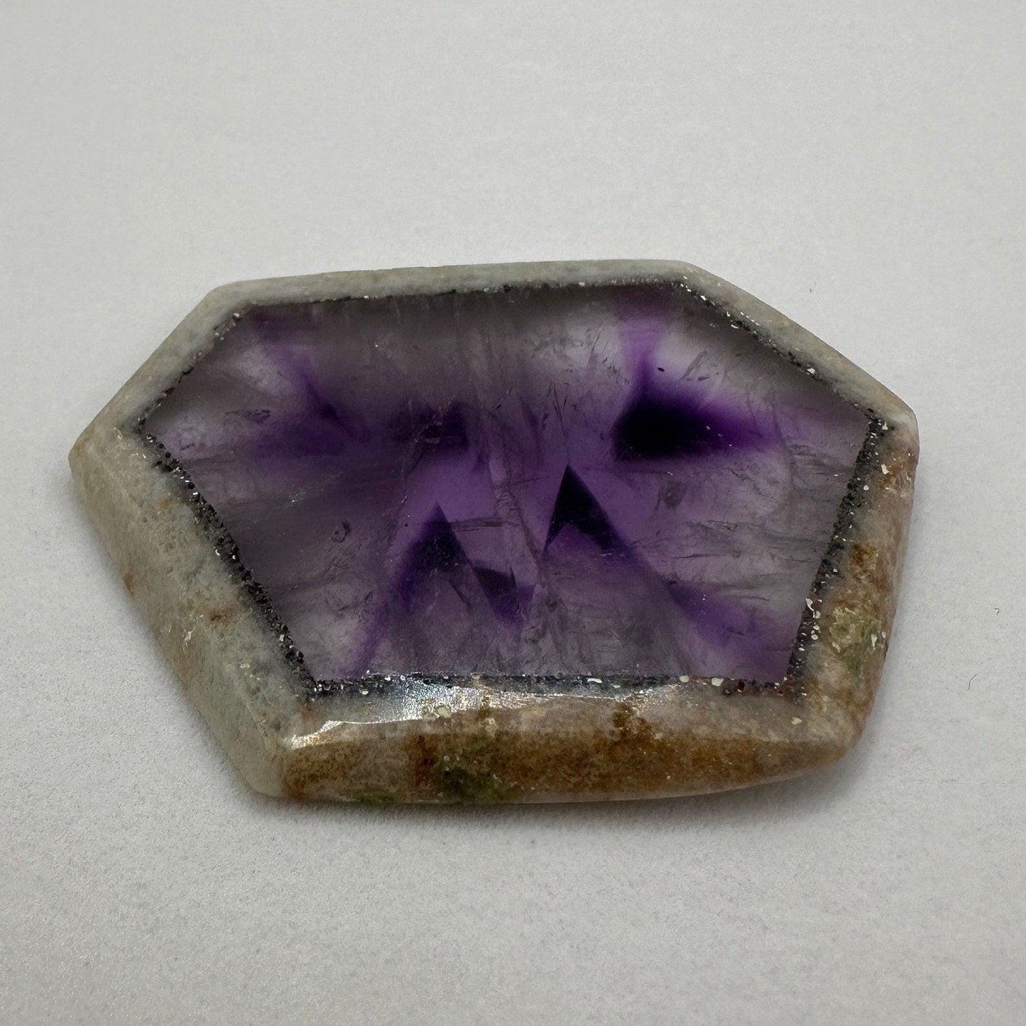 Atomic Amethyst, Trapiche Amethyst, Atomic Amethyst Slice, Amethyst Crystal, Rare Amethyst Crystal, Reiki Healing , Reiki Healing, 20.88g