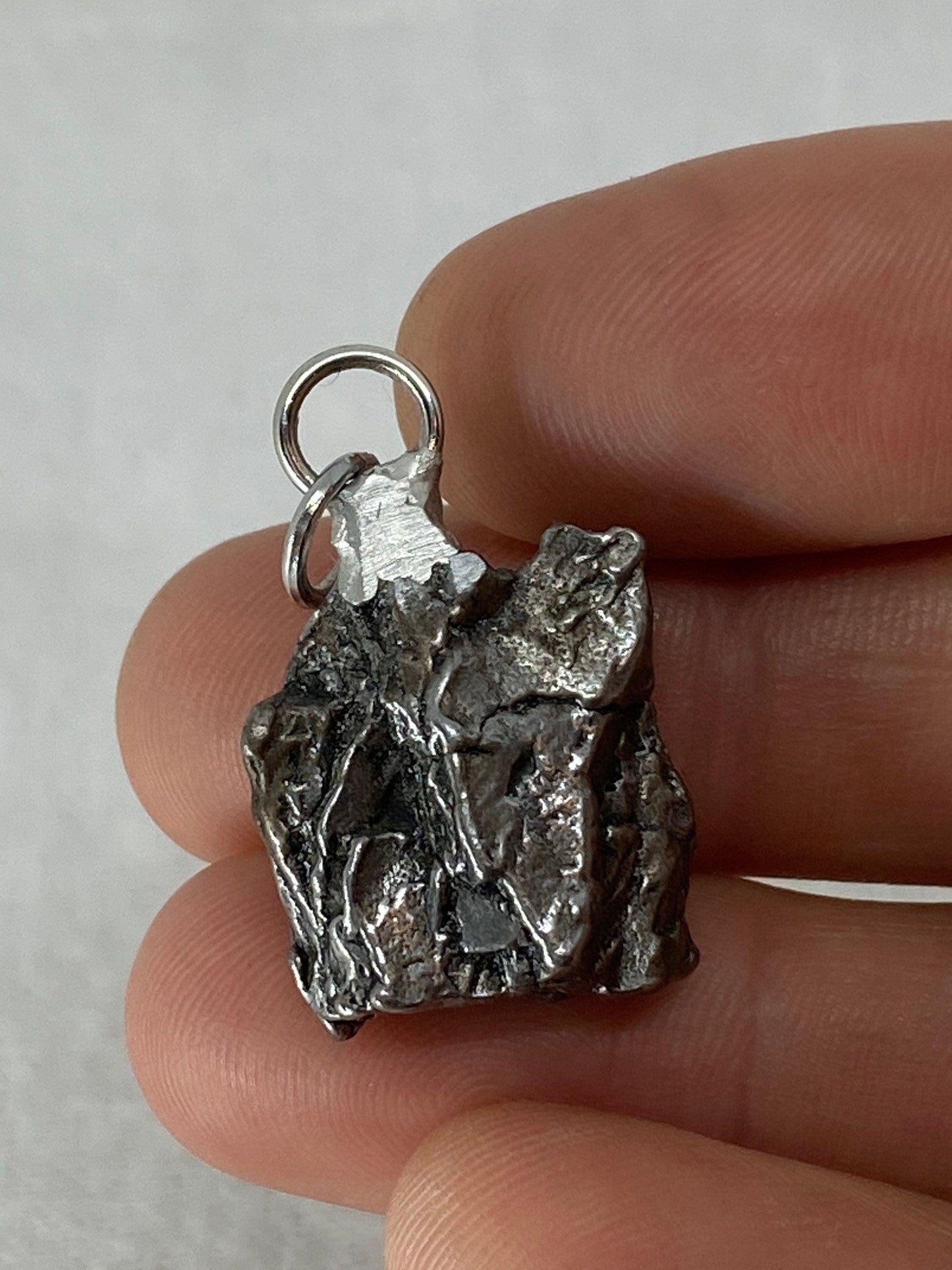 Rare Meteorite Campo del Cielo Pendant 14.35 grams, Beautiful formation, a gift from the cosmos, free shipping!