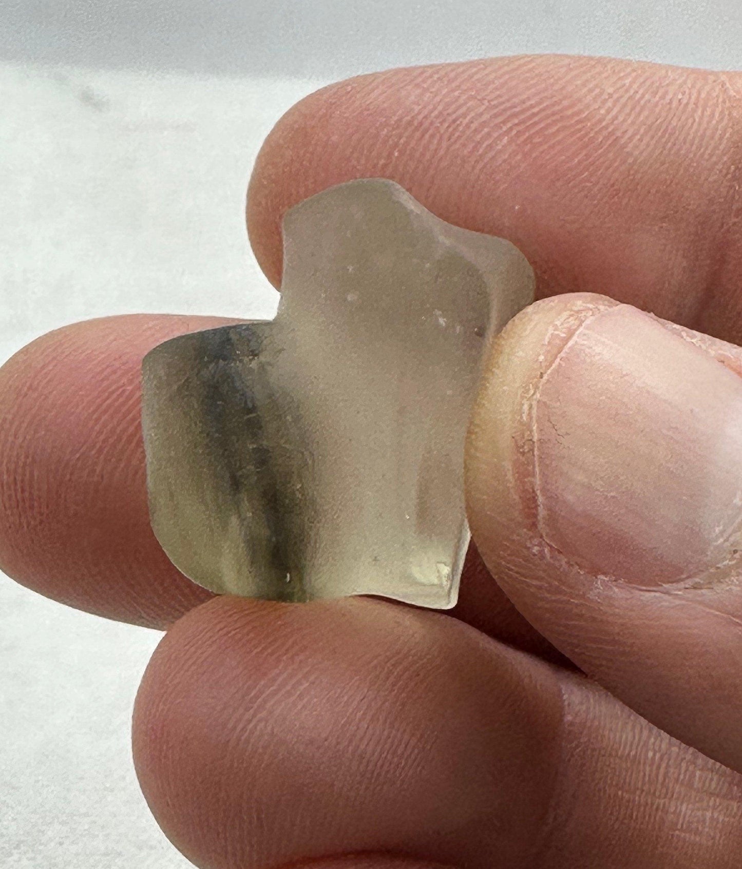 Rare Smooth two colored Libyan Desert Glass, Libyan Gold Tektite, Golden Moldavite, Manifestation Talisman, Astronomy Gift, 7.27 grams